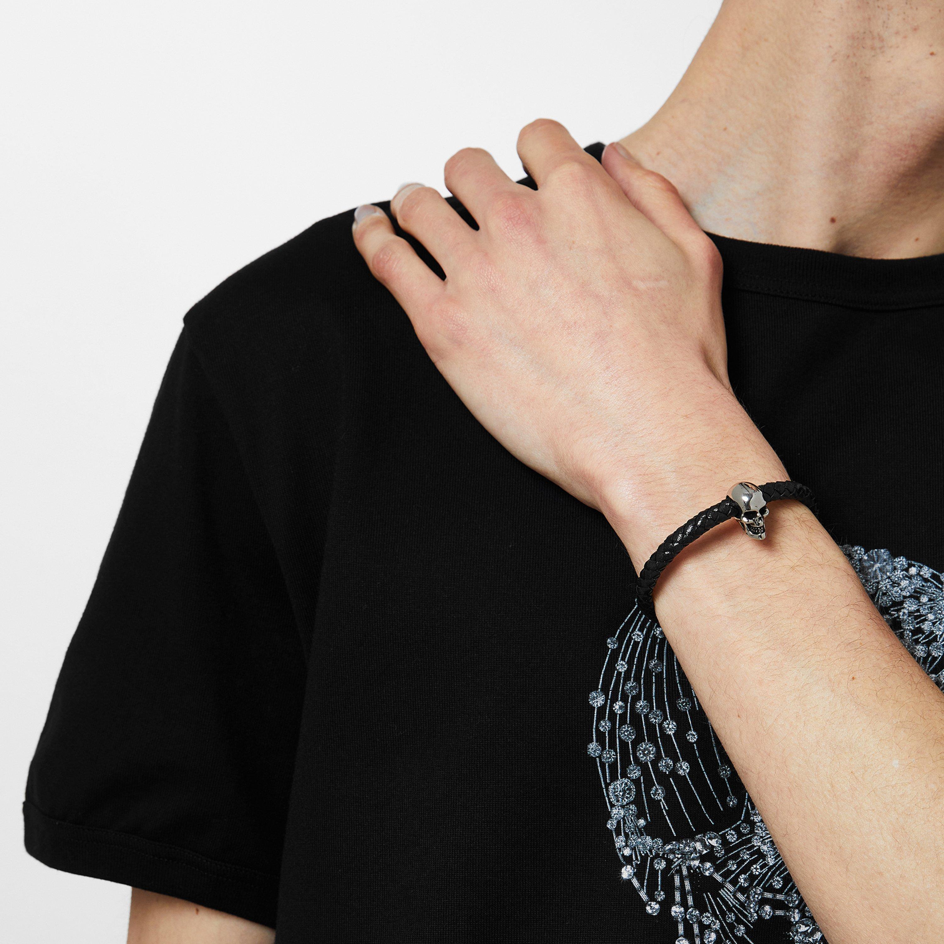 Alexander McQueen Skull Leather Bracelet | Flannels
