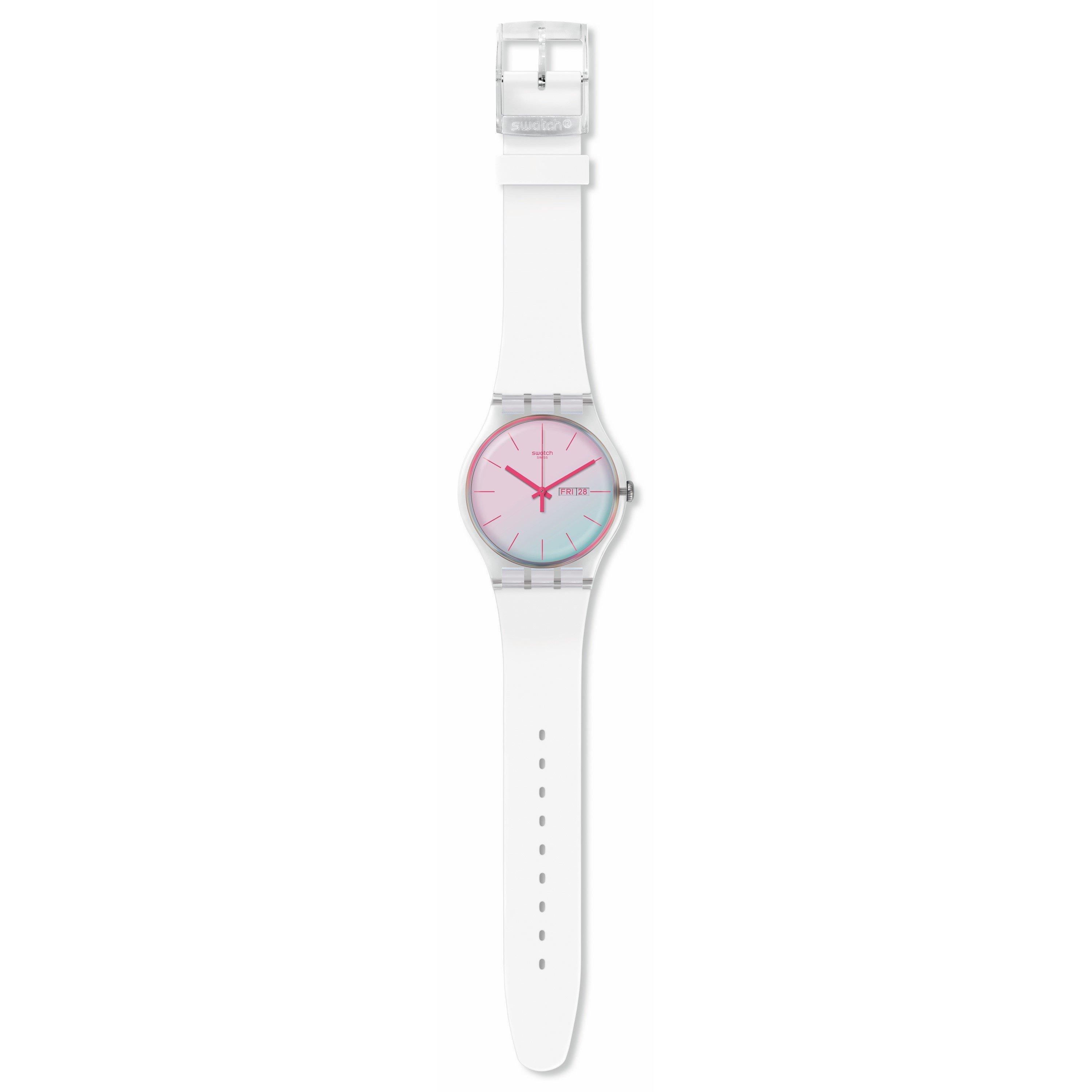 Iridescent - Swatch - Unisex Adults Polawhite 62 Analogue Quartz Watch - 2