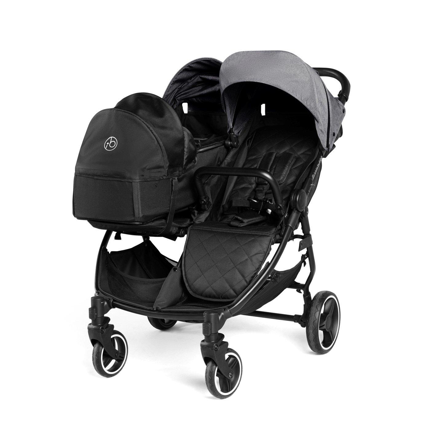 Ickle Bubba  Newborn Venus Double Stroller - Prime - Space Grey/Blac - one
