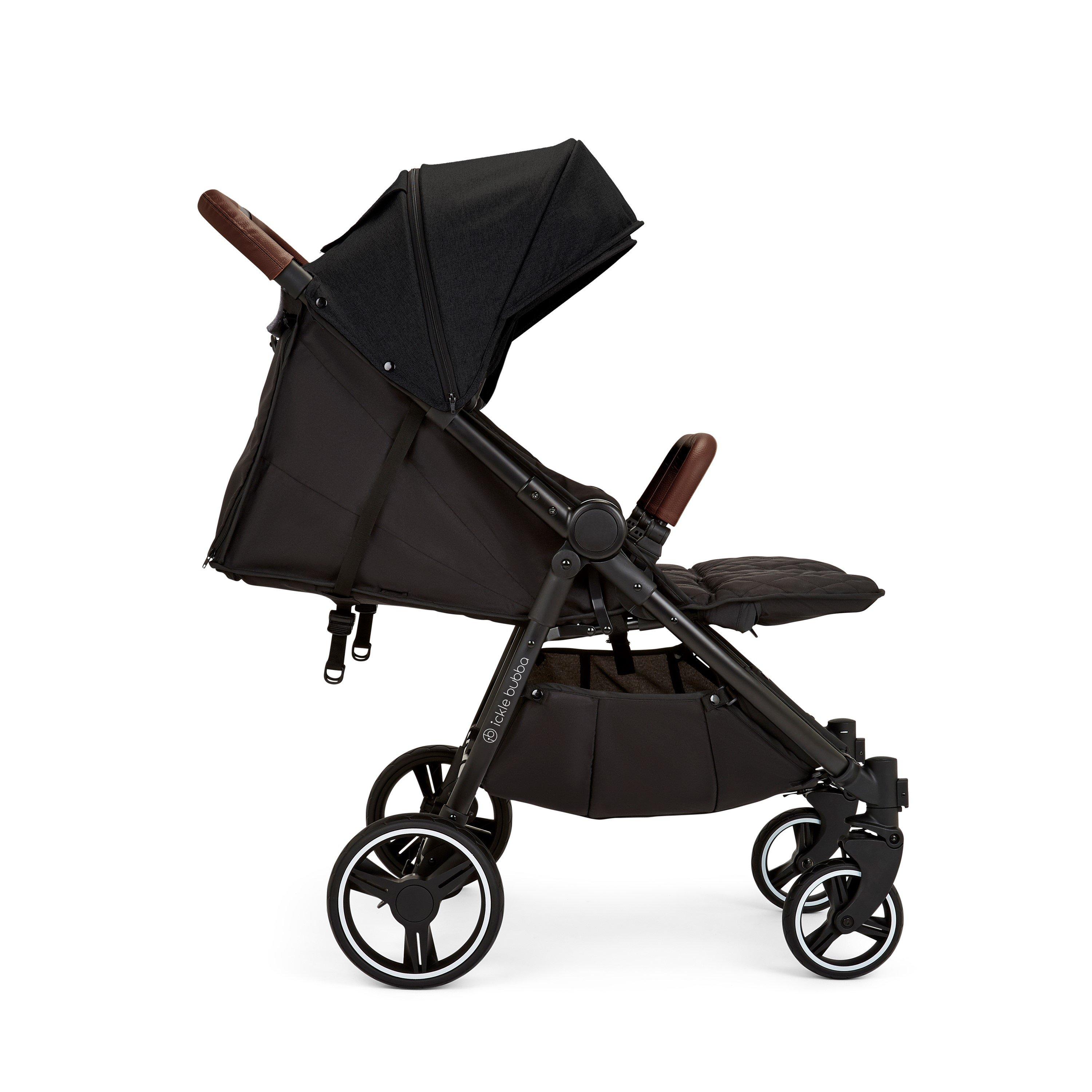 Black/Tan - Ickle Bubba - Venus Double Stroller - 4