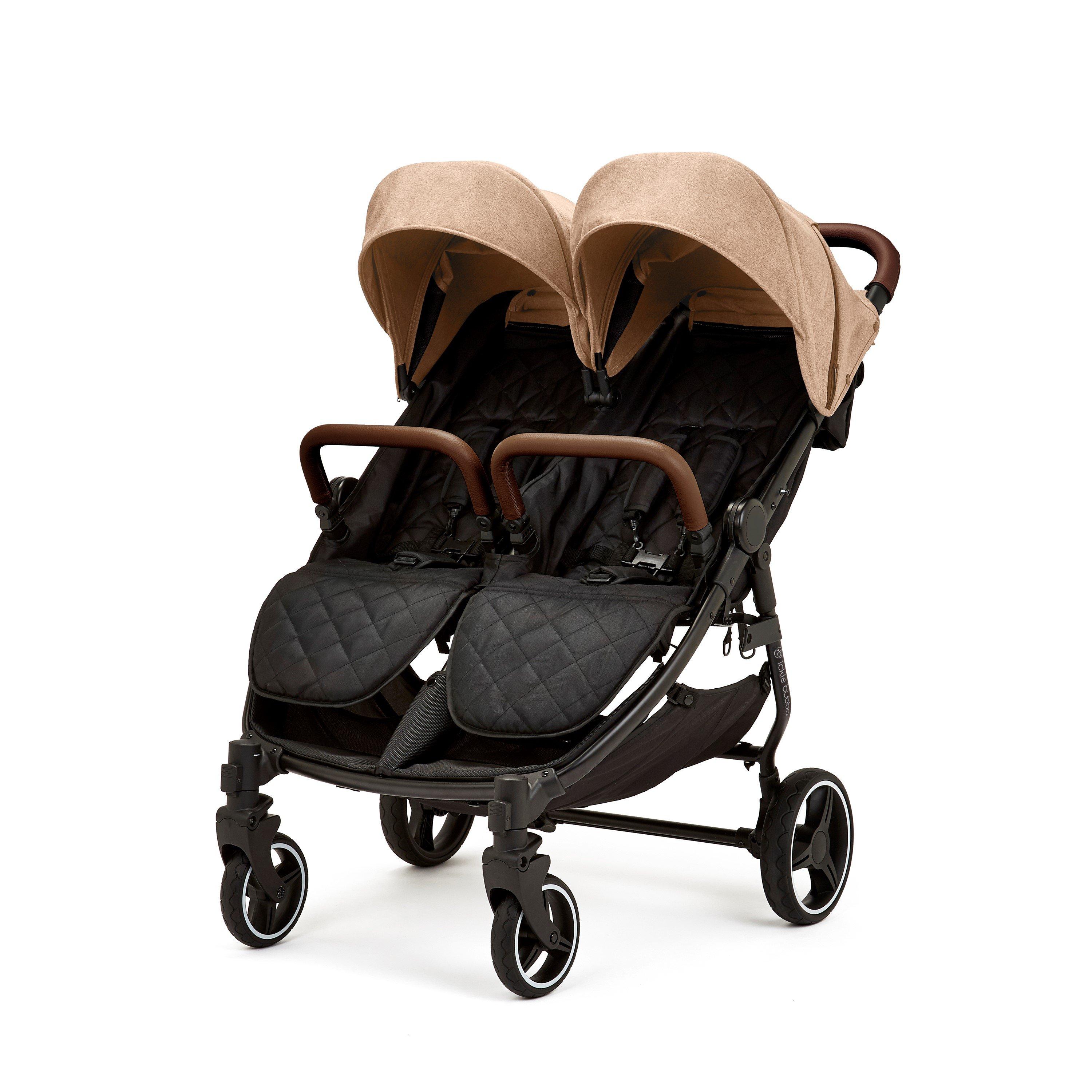 Ickle Bubba  Newborn Venus Double Stroller - Biscuit/Tan - one