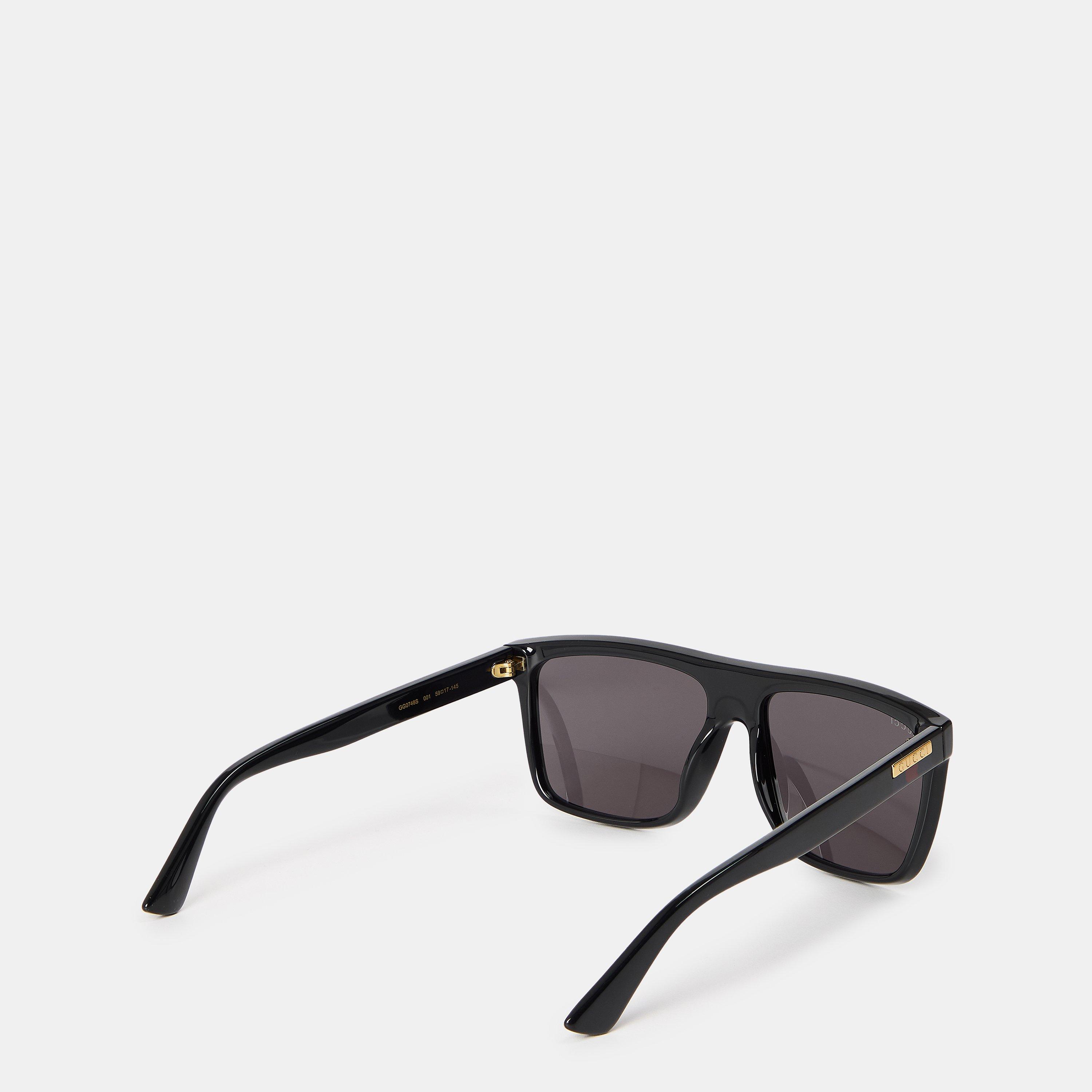 Blk/Multi/Grey - Gucci - Men's Web Square Sunglasses - 2