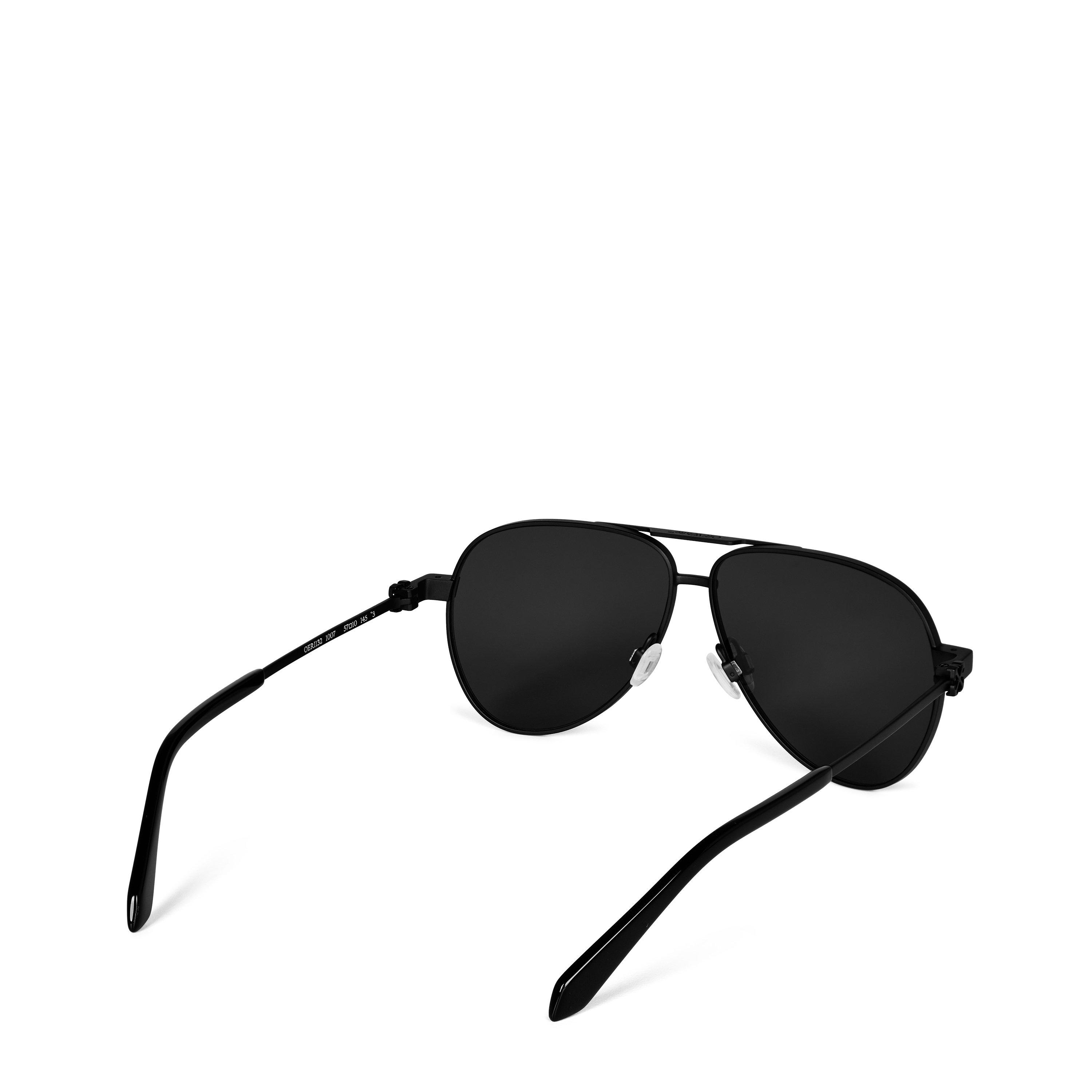1007 Black - Off White - Unisex Ruston 53 Aviator Sunglasses - 2