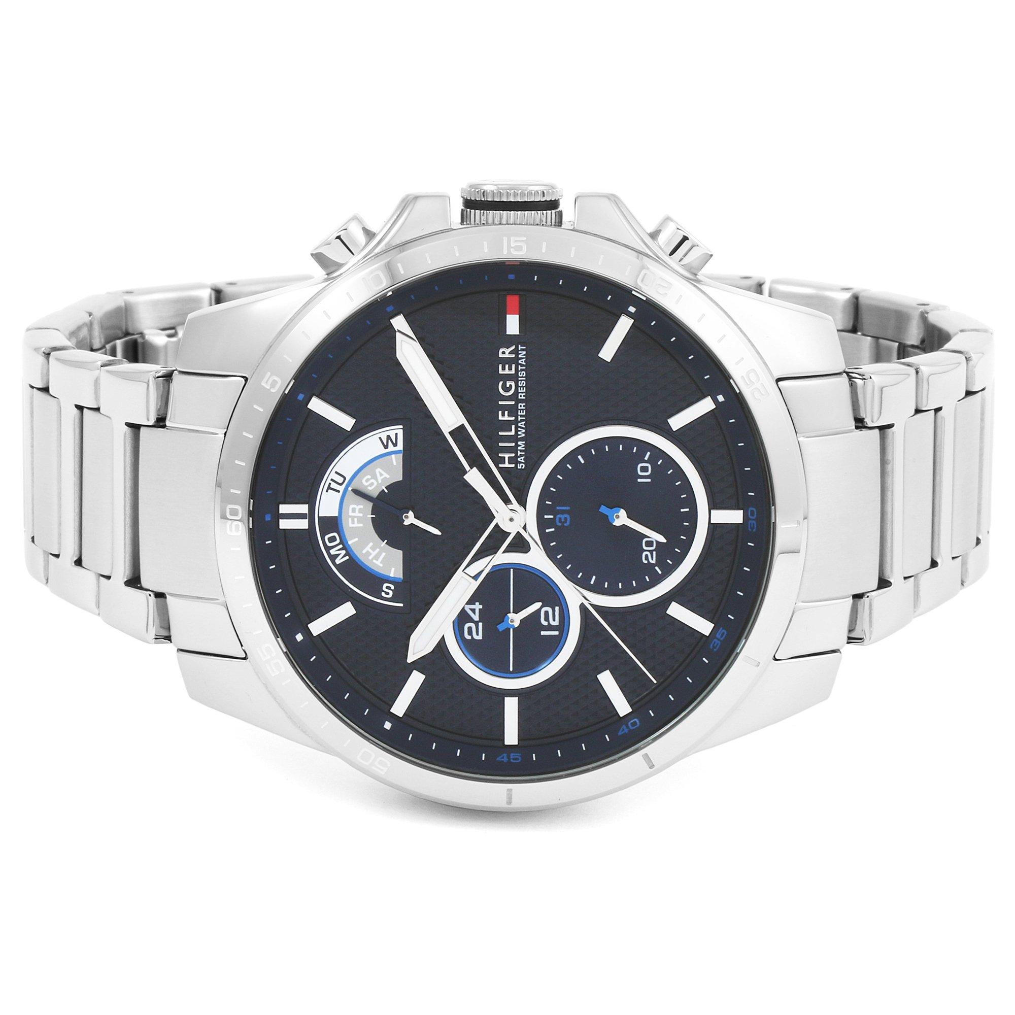 Silver/Blue - Tommy Hilfiger - Semi Gloss Dial Watch - 3
