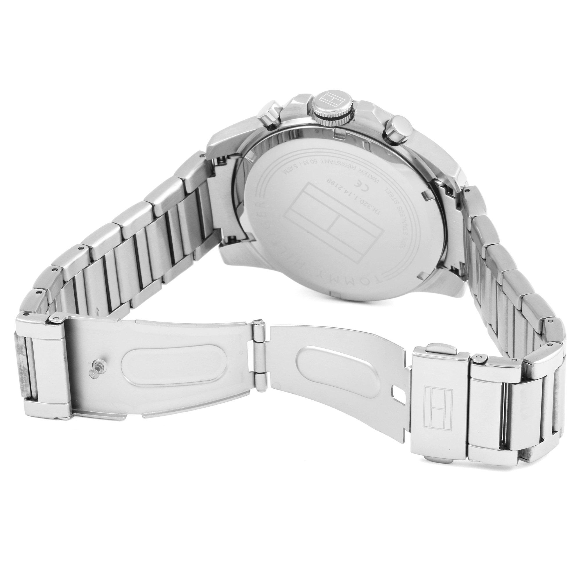 Silver/Blue - Tommy Hilfiger - Semi Gloss Dial Watch - 4