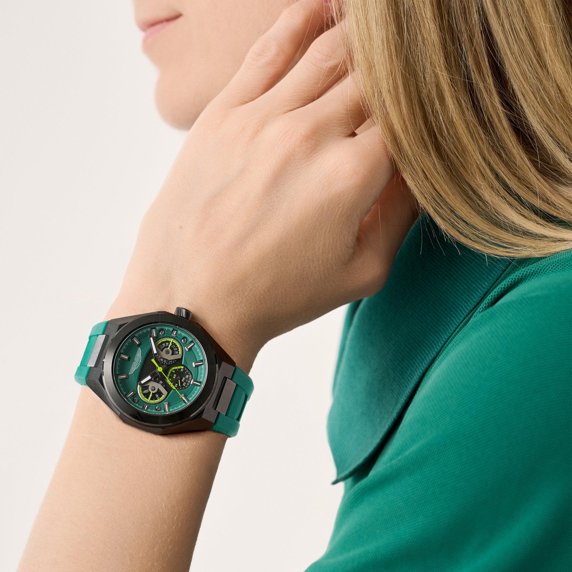 Green/Black - Aston Martin - Men's AMR Am Multi Analogue Quartz Watch - 3