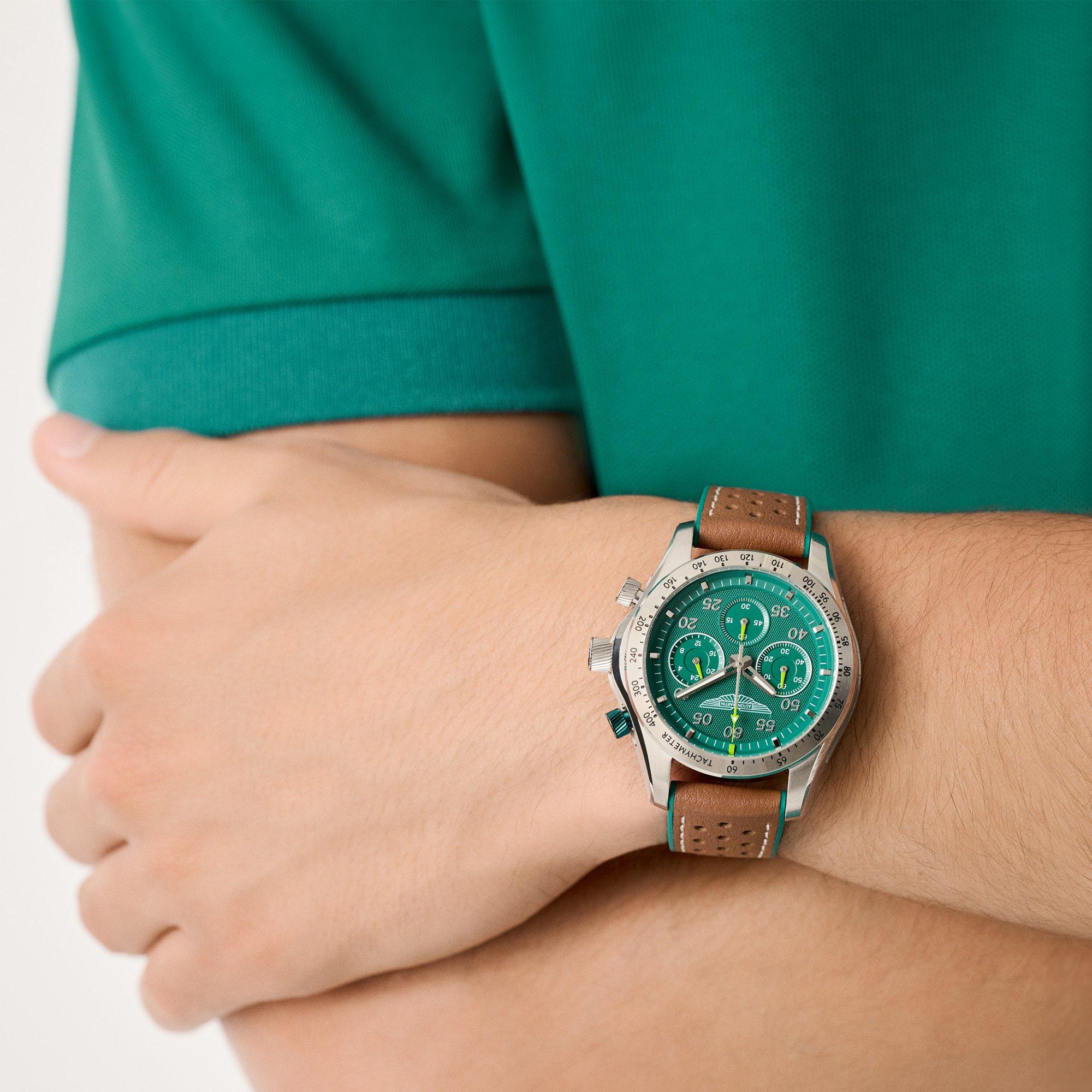 Green/Silver - Aston Martin - Men's AMR Signature Quartz Analogue Quartz Watch - 2