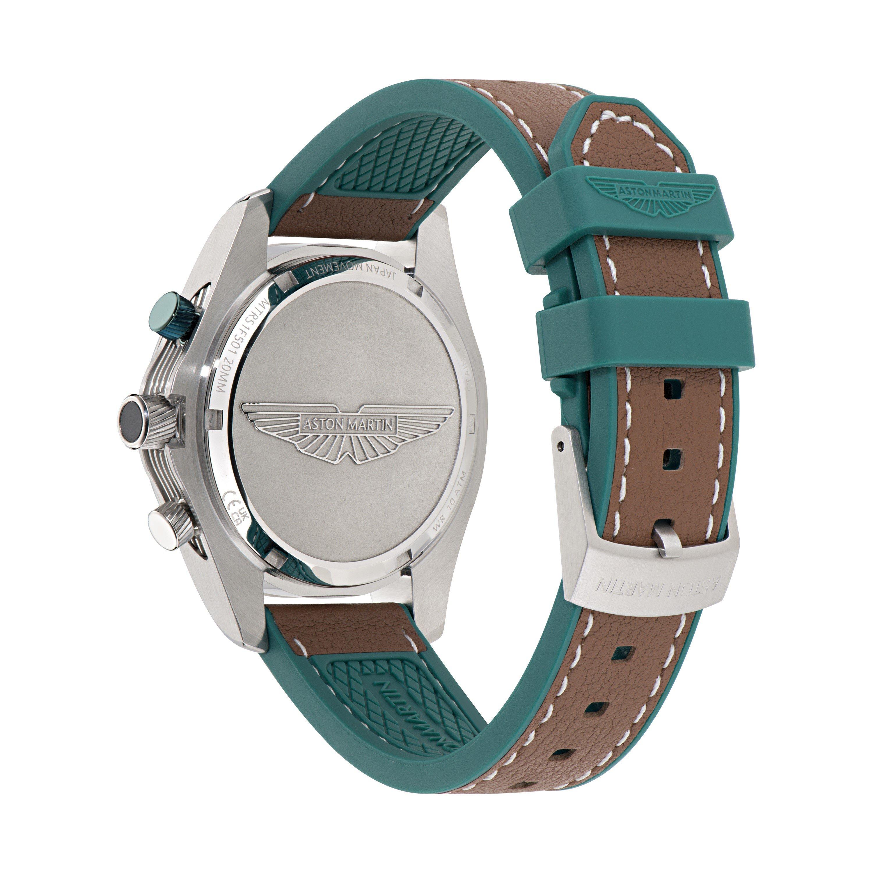 Green/Silver - Aston Martin - Men's AMR Signature Quartz Analogue Quartz Watch - 4