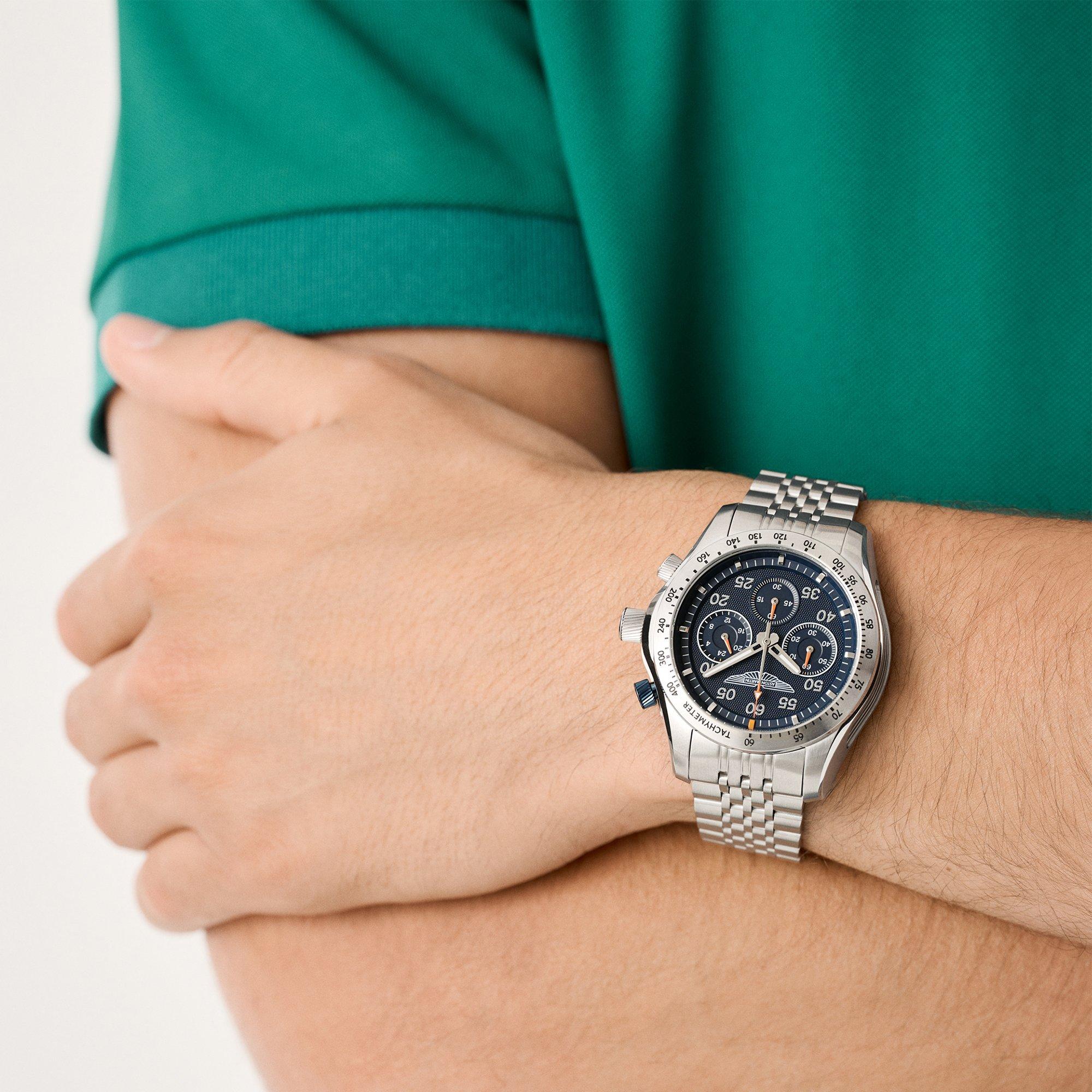 Blue/Silver - Aston Martin - Men's AMR Signature Quartz Analogue Quartz Watch - 2