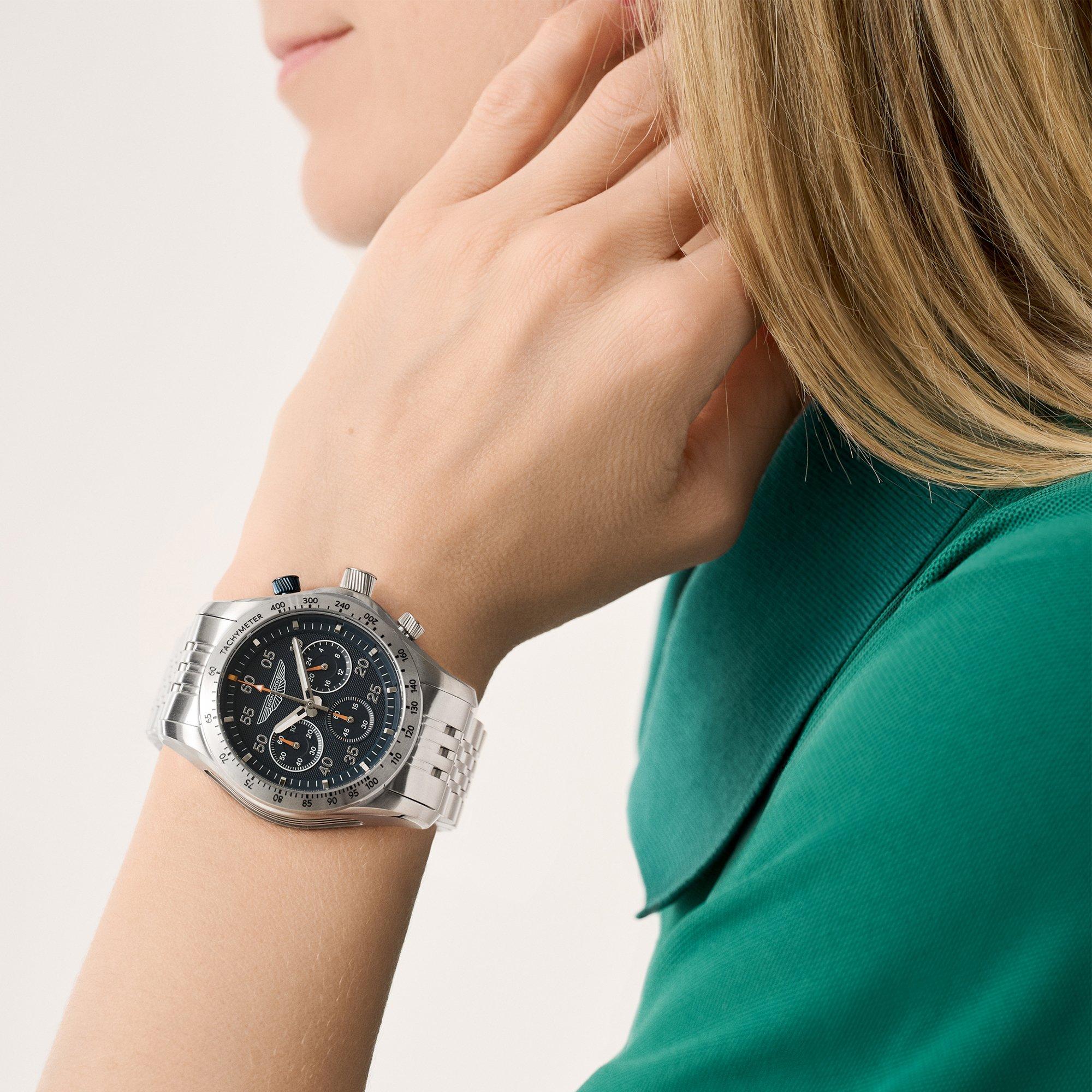 Blue/Silver - Aston Martin - Men's AMR Signature Quartz Analogue Quartz Watch - 3