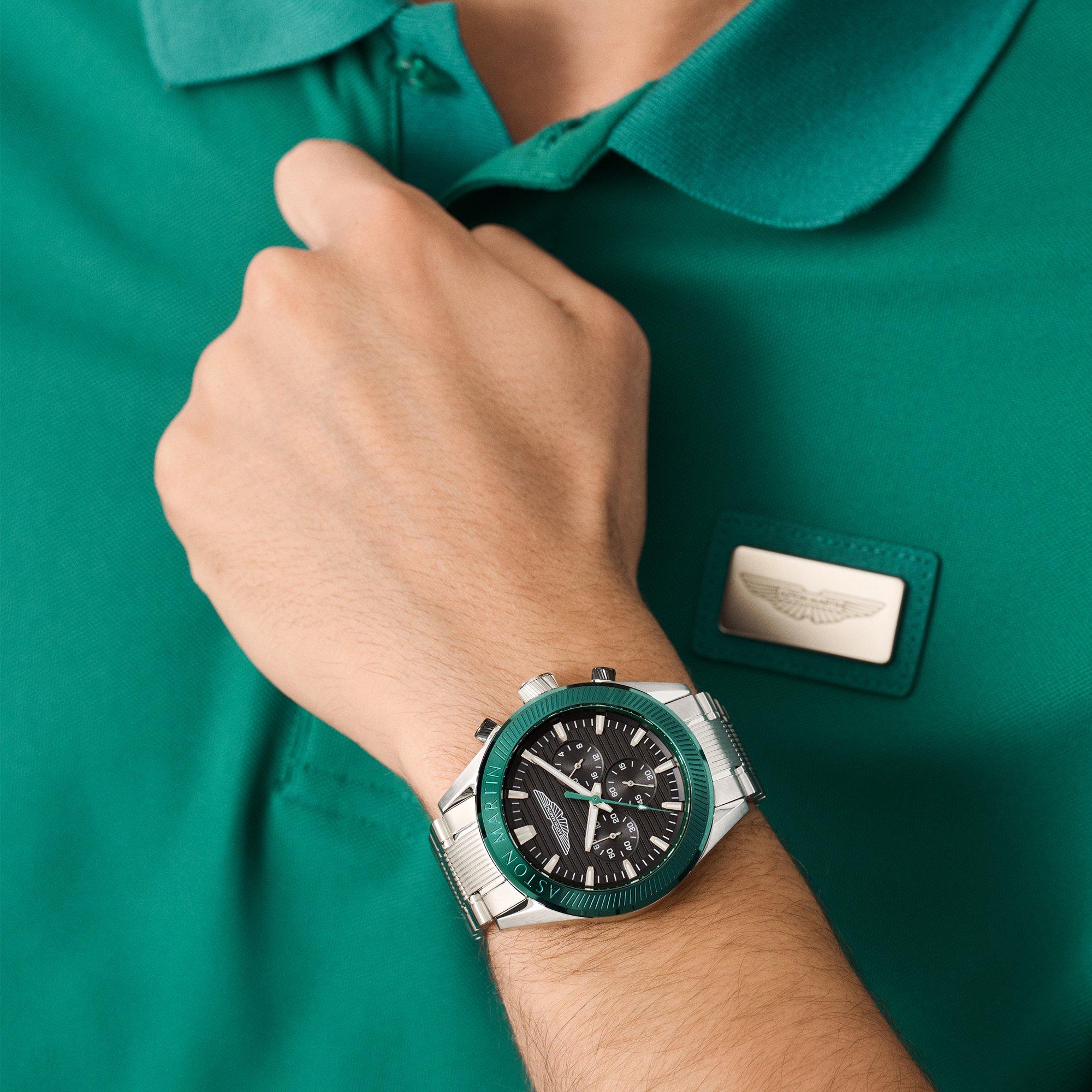 Black/Silver - Aston Martin - Men's AMR Bond Street Analogue Quartz Watch - 2