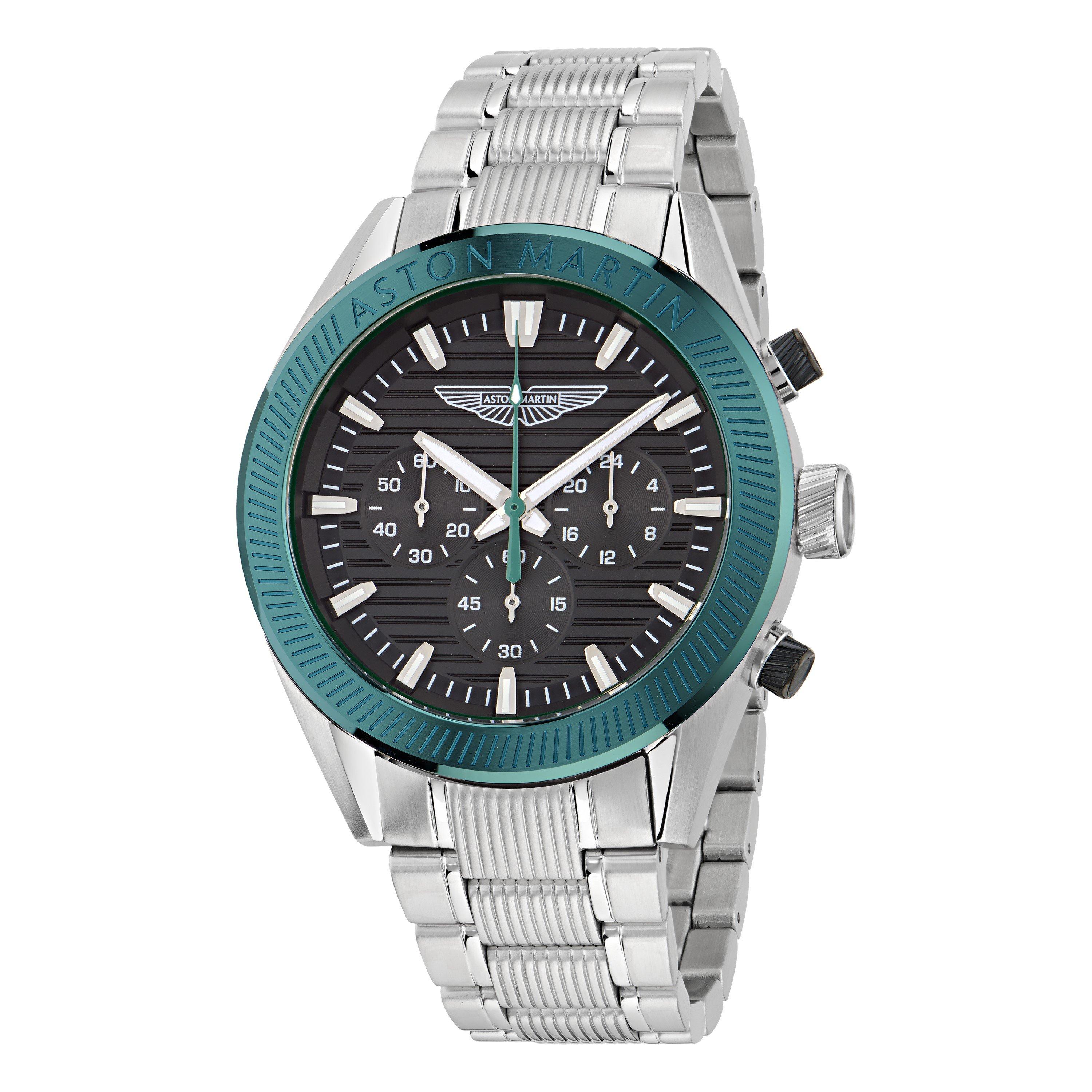 Black/Silver - Aston Martin - Men's AMR Bond Street Analogue Quartz Watch - 7