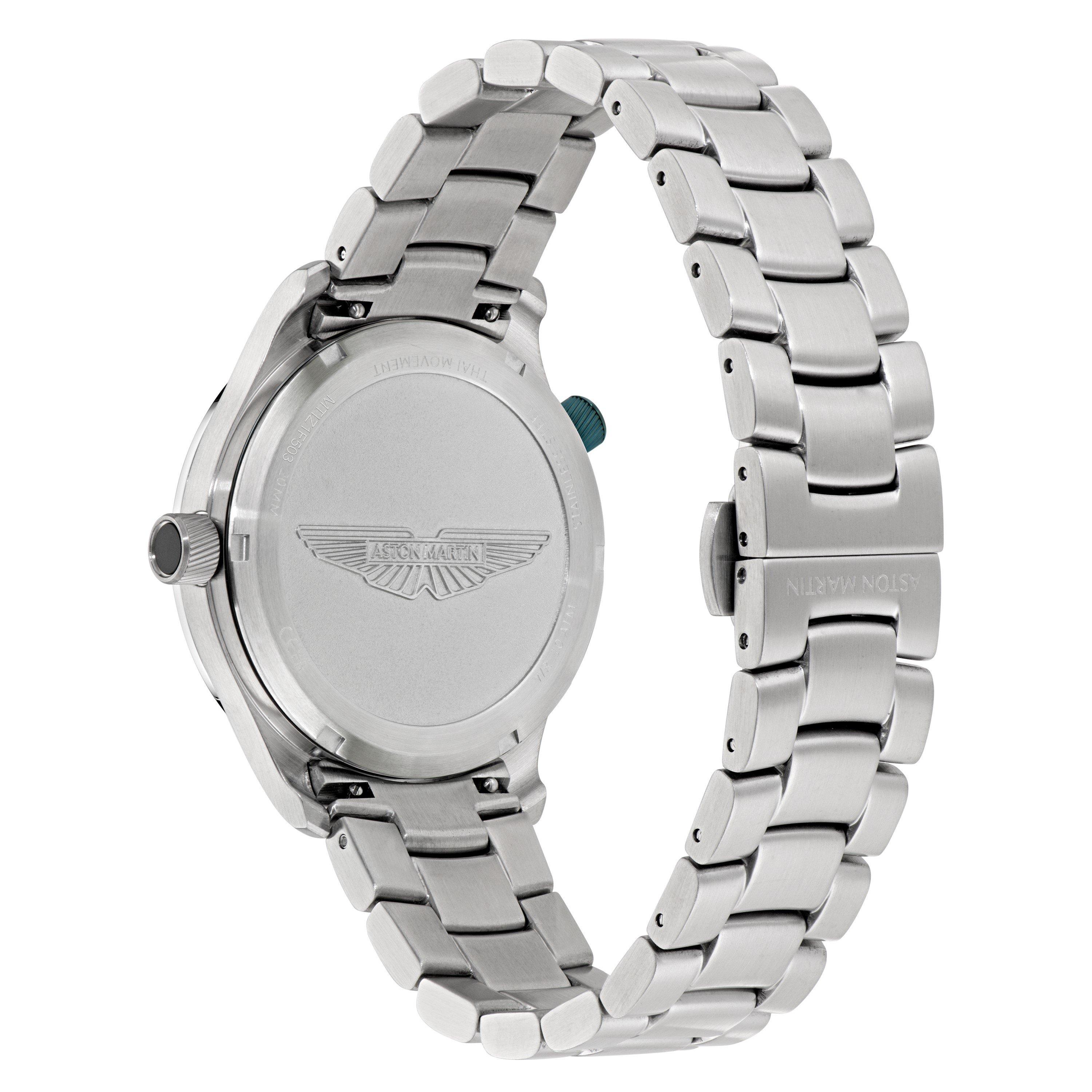 Black/Silver - Aston Martin - Men's AMR GMT Racing Analogue Quartz Watch - 8