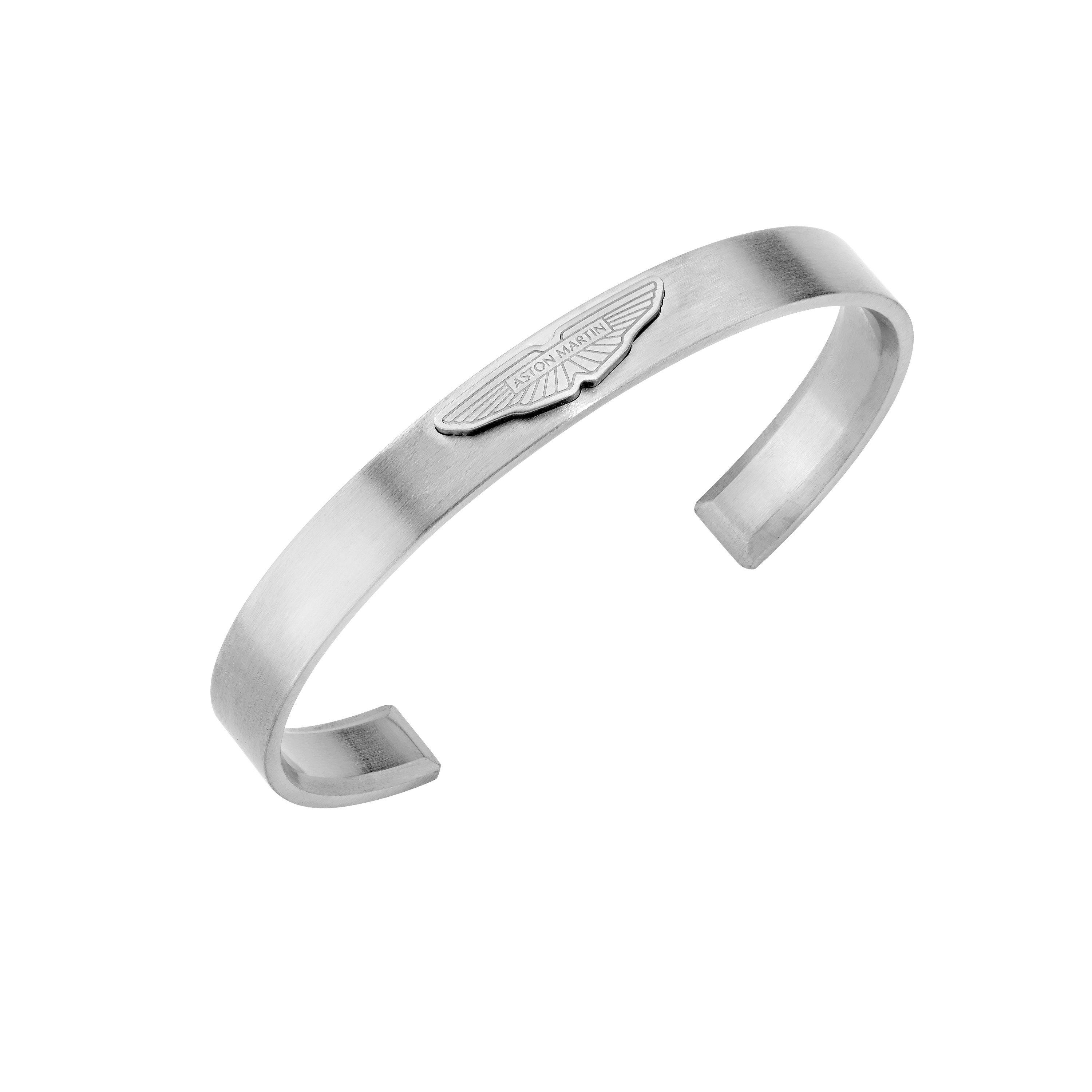 Silver - Aston Martin - Men's AMR Metal Plaque Bangles - 3