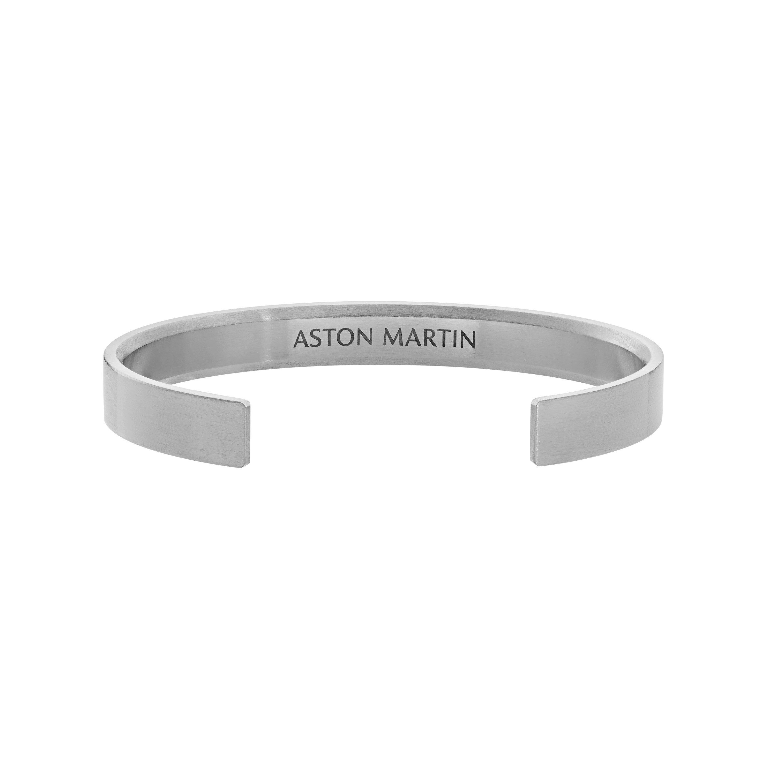 Silver - Aston Martin - Men's AMR Metal Plaque Bangles - 4