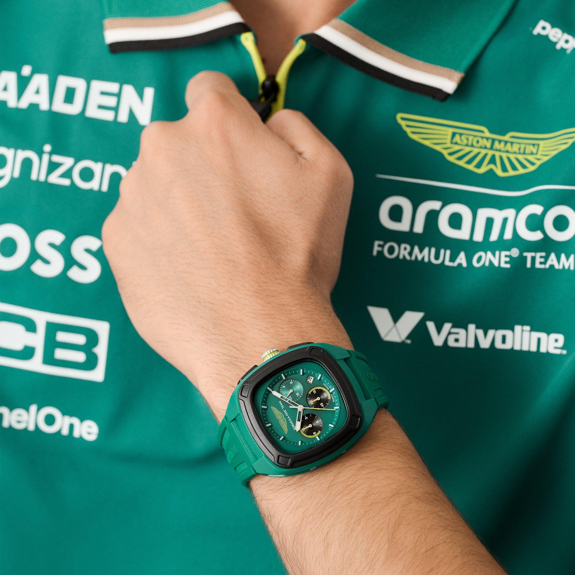 Green/Green - Aston Martin - Men's AMR Over Quartz Analogue Watch - 2