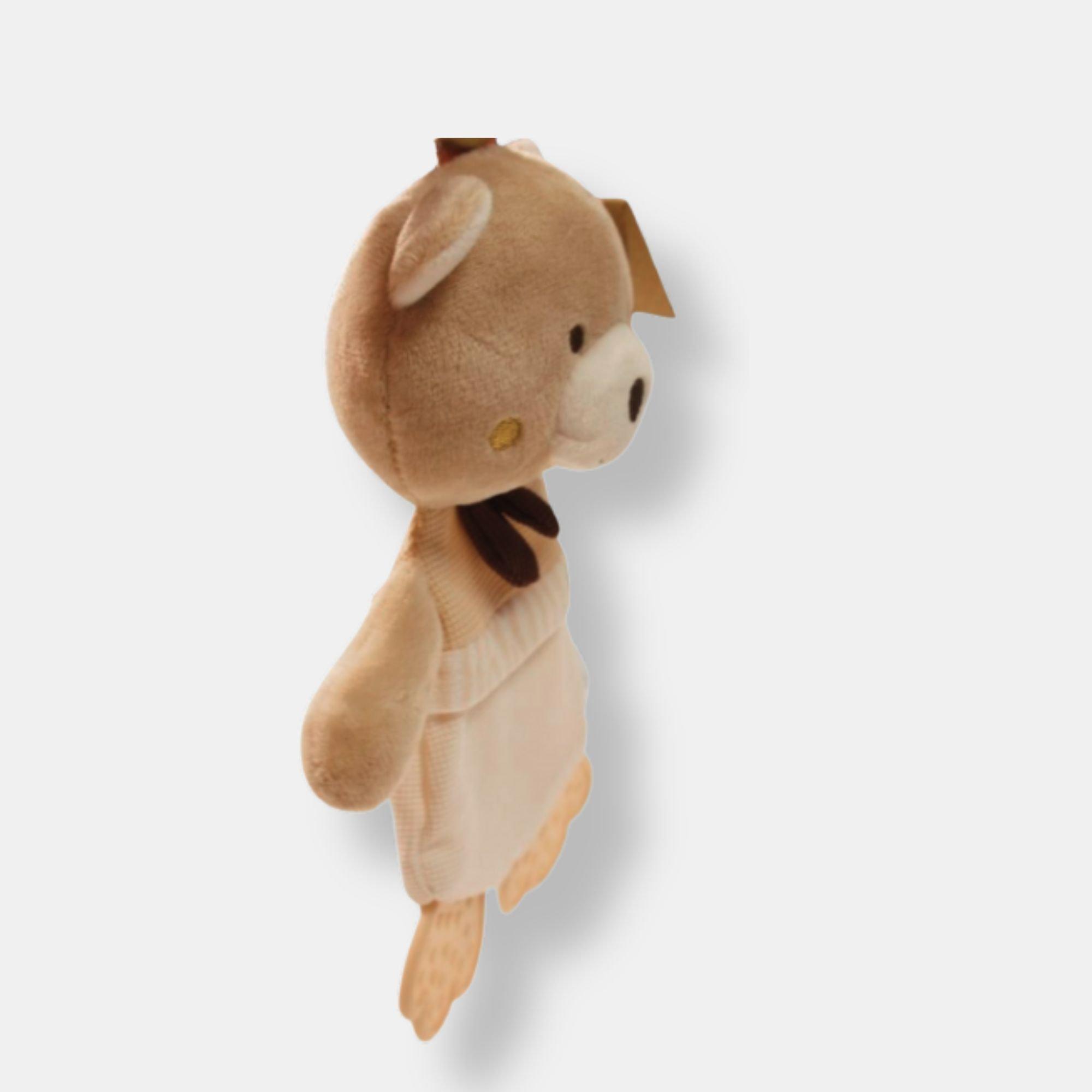 Taupe - Cute and Co - & Co  Baby Bear Comforter with Rattle Teethers and Crinkle Paper - 2