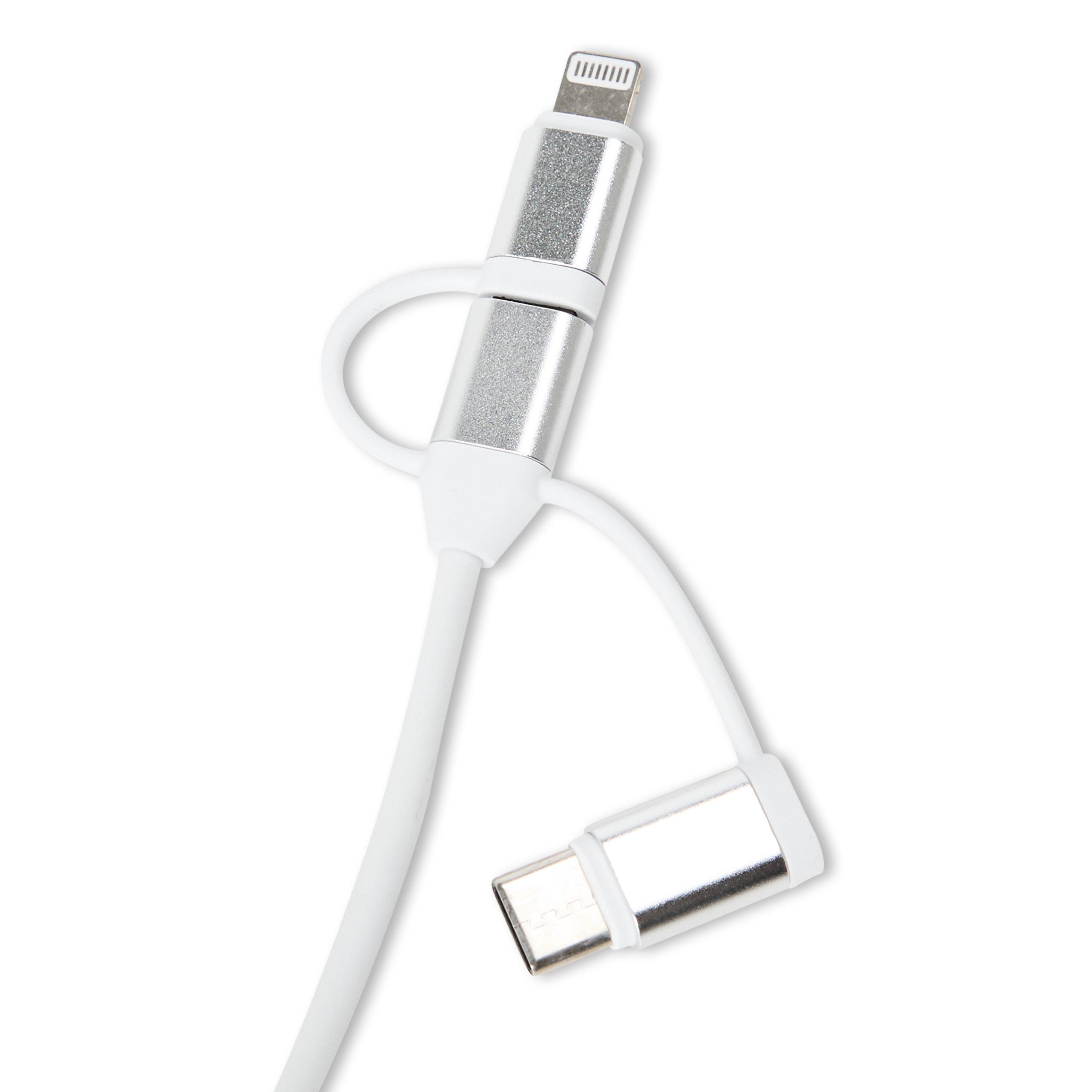 White - Verbatim - Essentials 3-in-1 Sync & Charge Cable 1M - 2