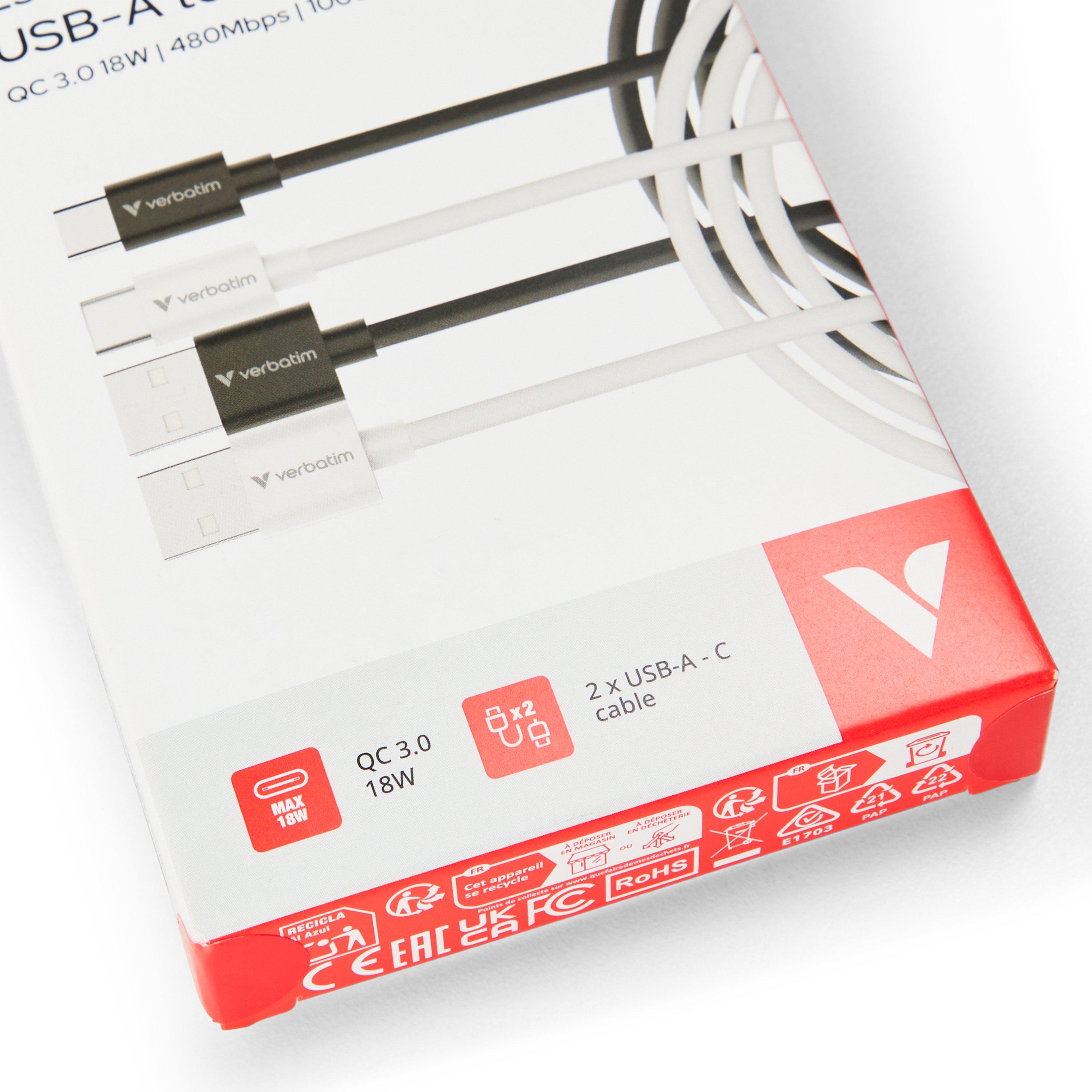 White - Verbatim - Verbat 1M USB-A to USB 00 - 3