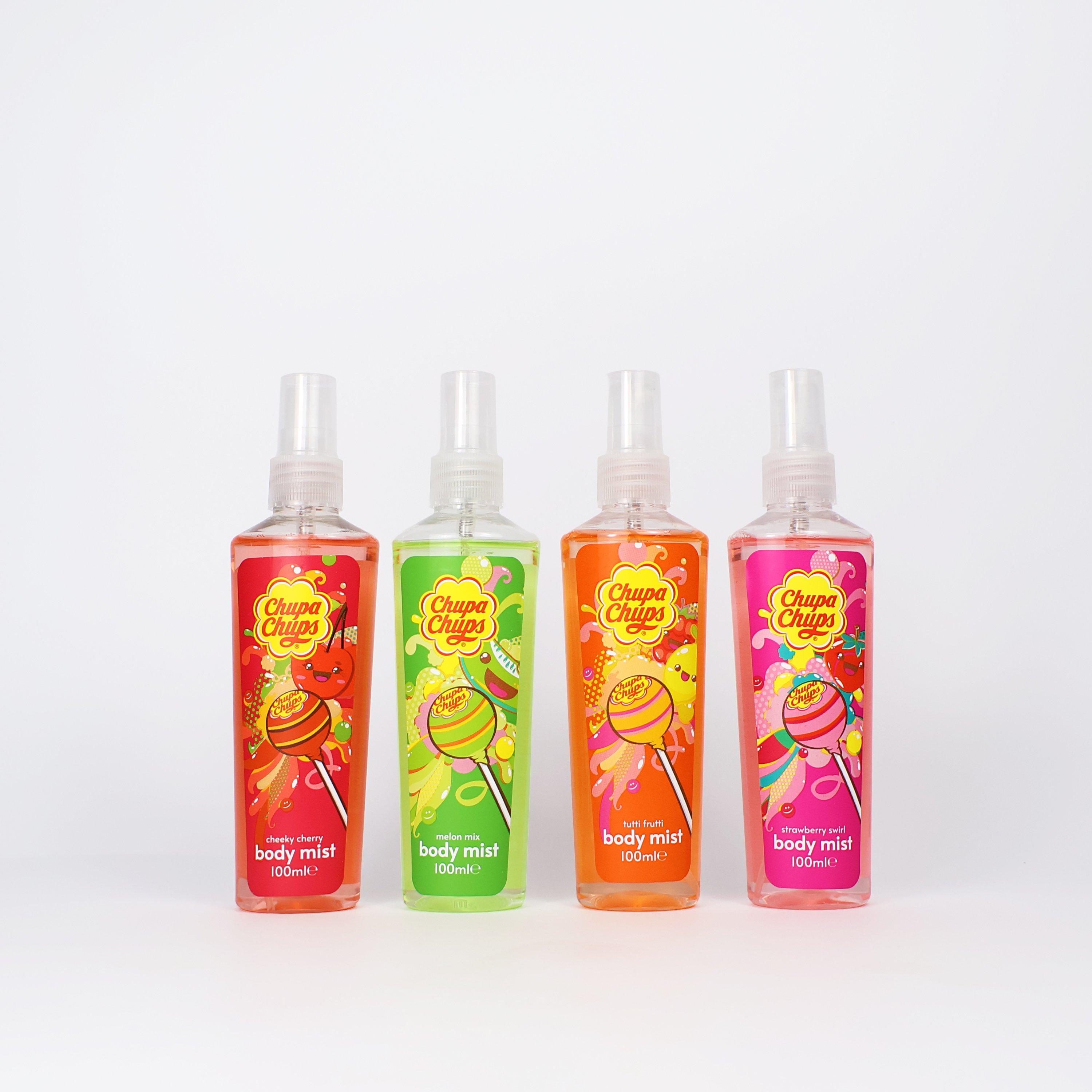 4 x 100ml - Chupa Chups - Chups 4 x 100ml Fragranced Body Mist Gift Set in Cherry Melon Strawberry Tutti Frutti - 2