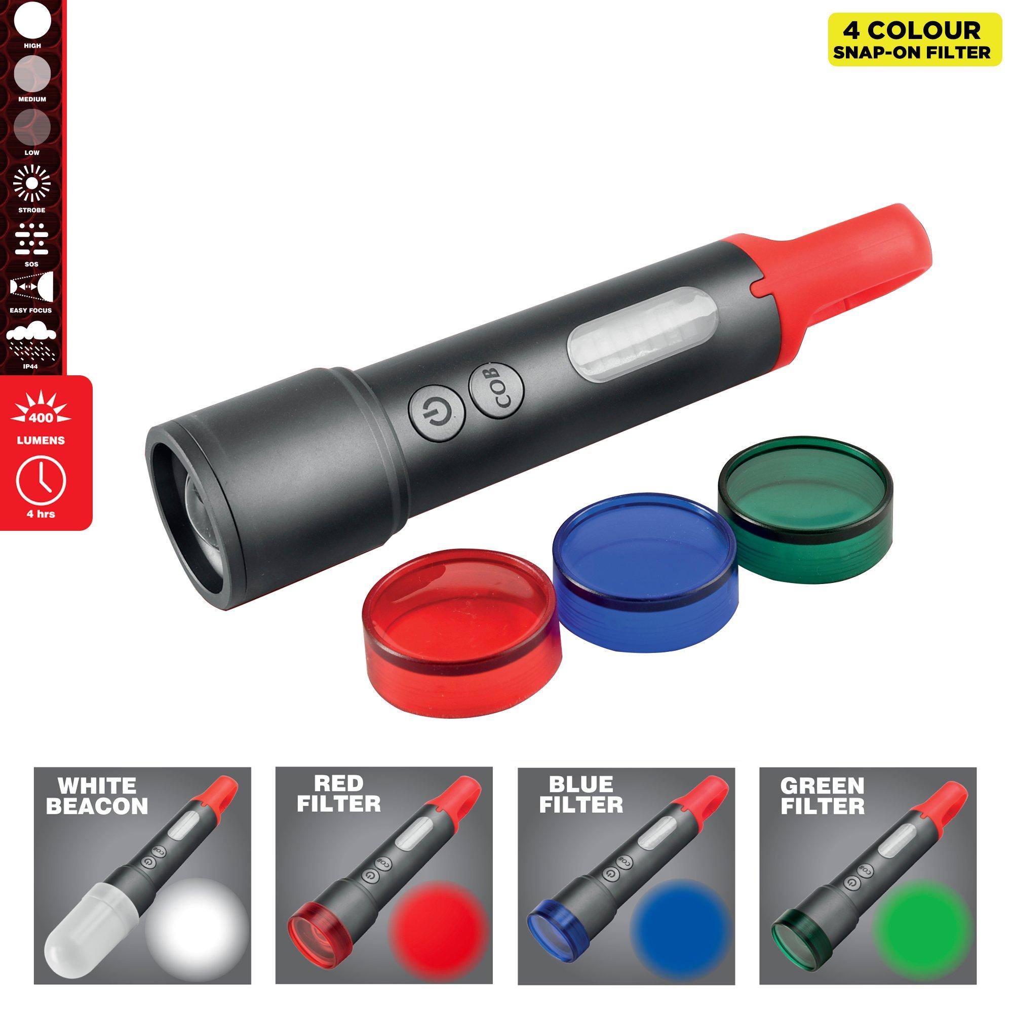 Black - Dekton - Multifunction Flashlight - 3