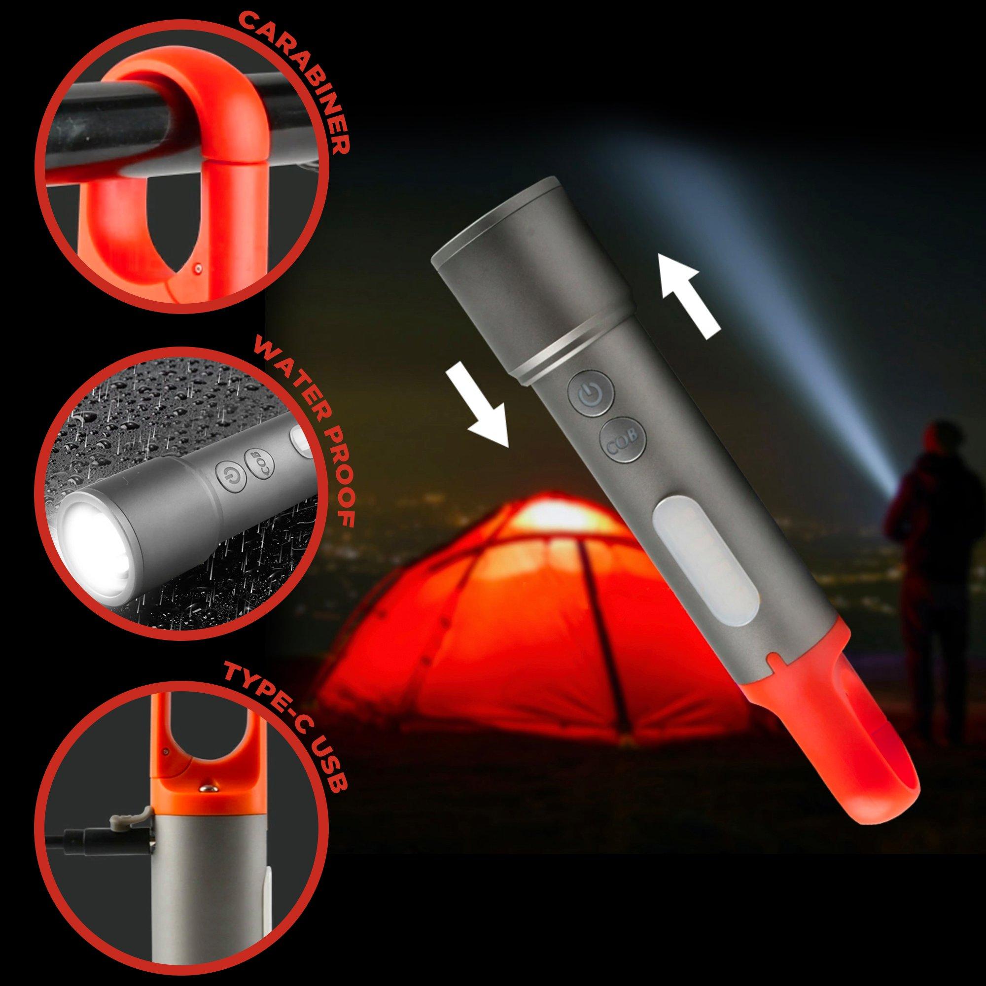 Black - Dekton - Multifunction Flashlight - 4
