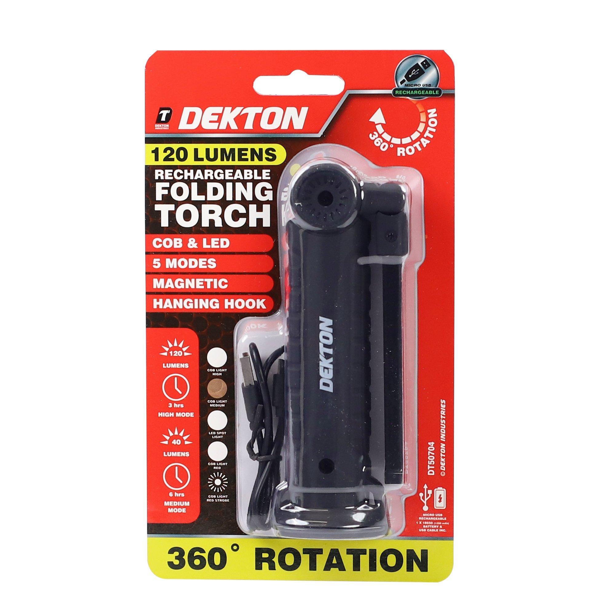 Black - Dekton - Rechargeable Work light - 1