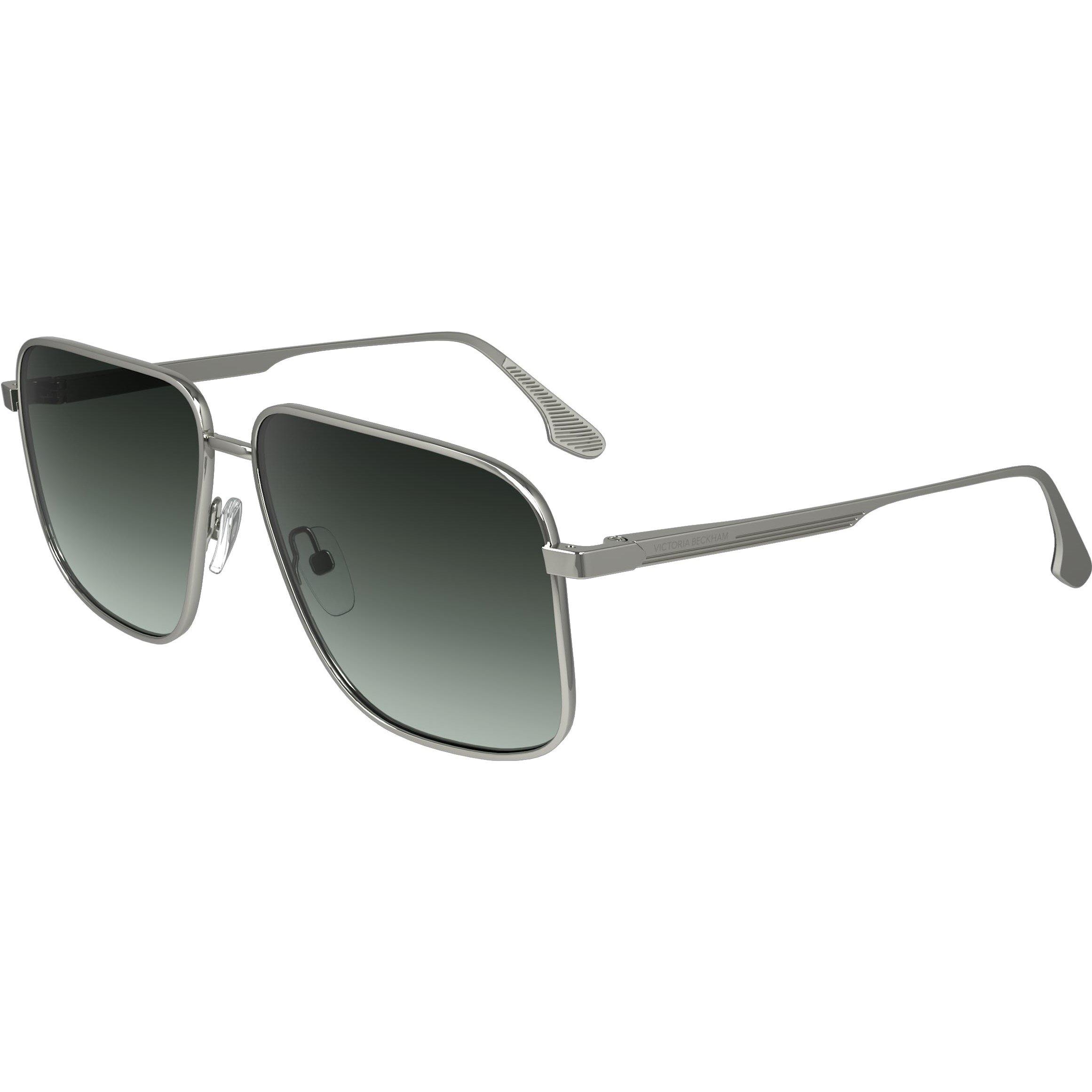 Silver/Green - Victoria Beckham - Women's Square Sunglasses - 8