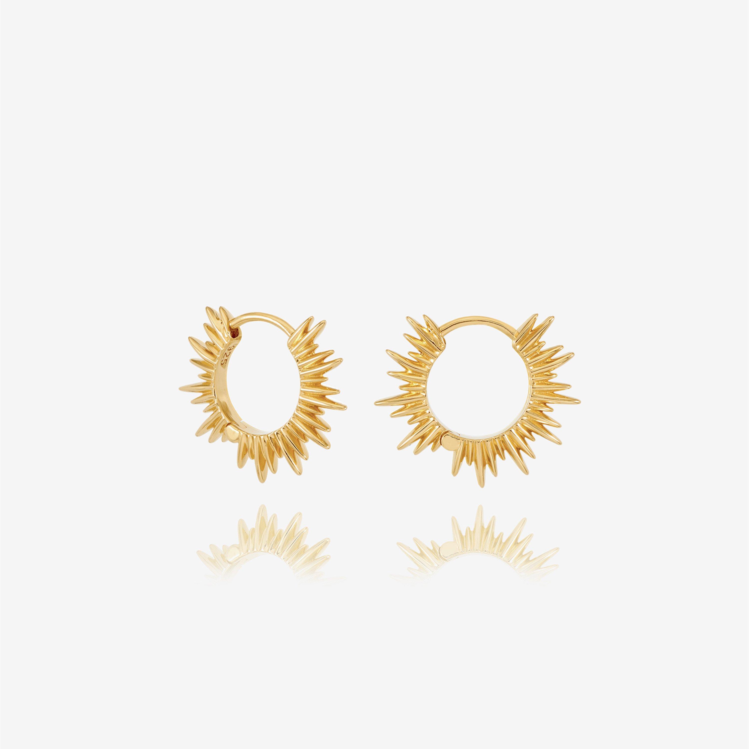 Gold - Rachel Jackson London - Womens God Hug Hoop Earrings - 1