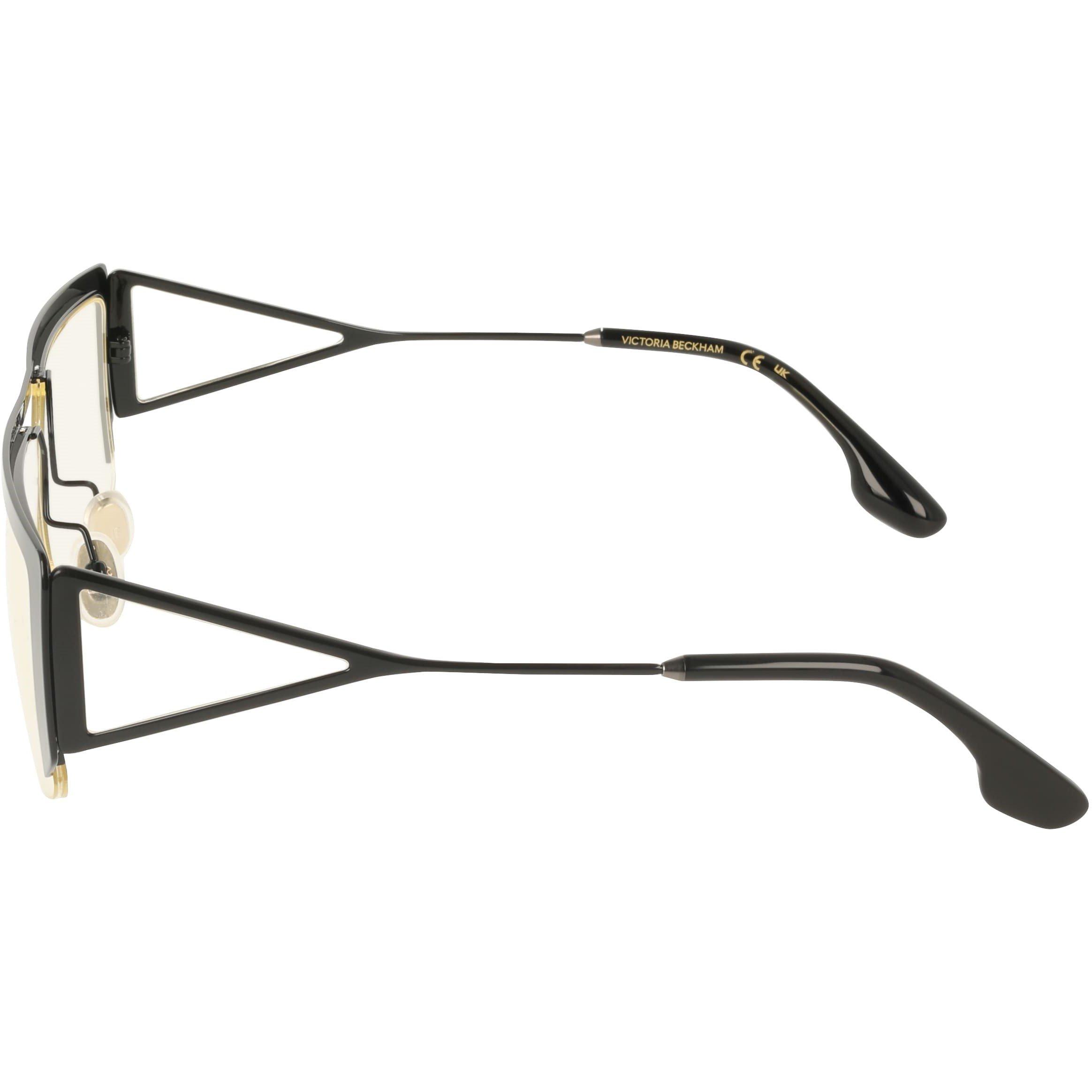 Black - Victoria Beckham - Women's VB250S Rectangle Sunglasses - 3