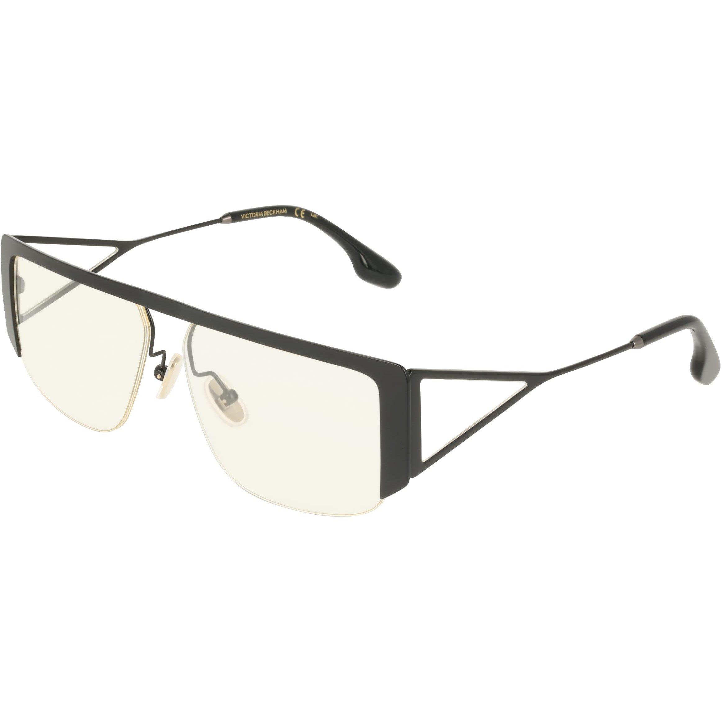 Black - Victoria Beckham - Women's VB250S Rectangle Sunglasses - 9