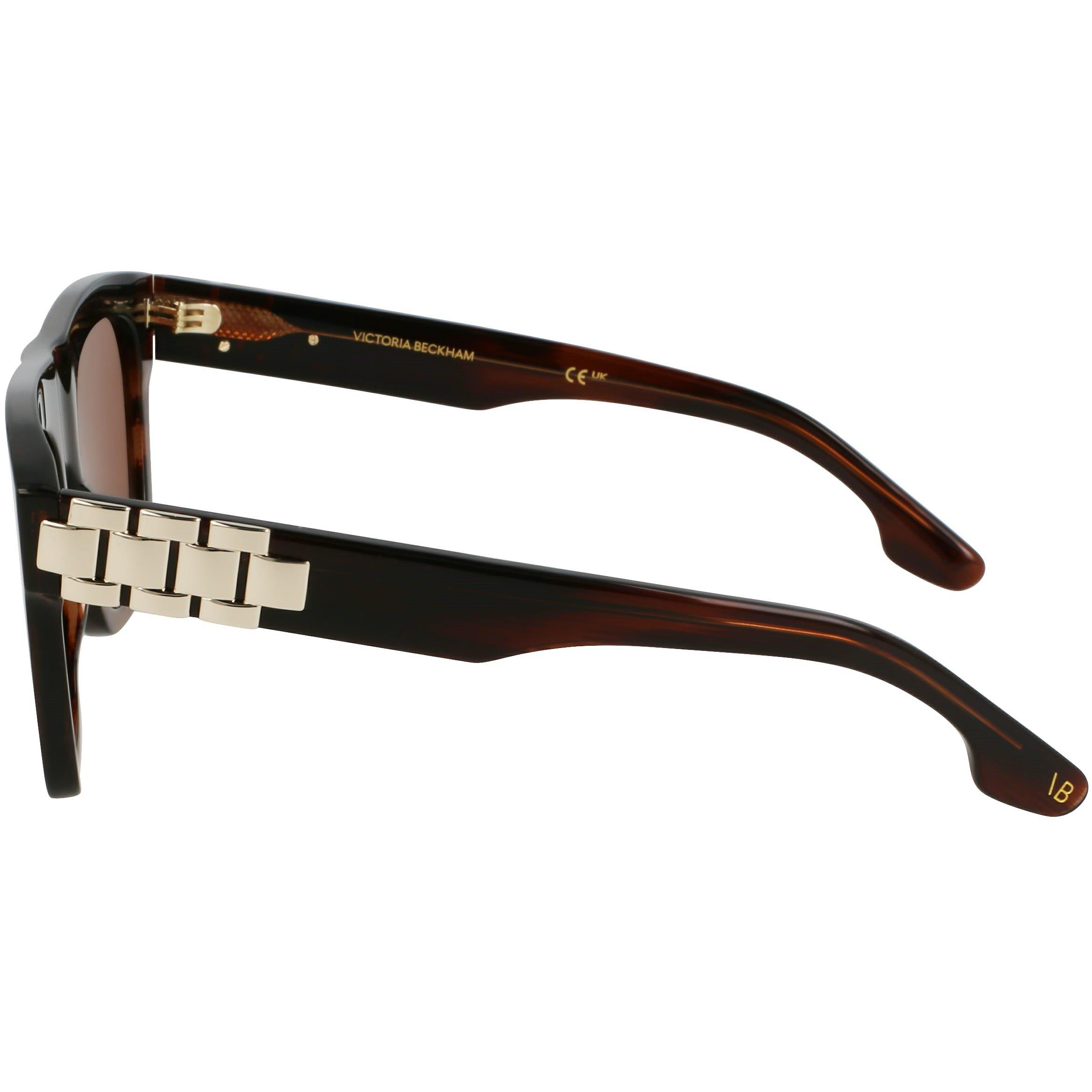 Brown Horn - Victoria Beckham - Women's VB675S Rectangle Sunglasses - 3
