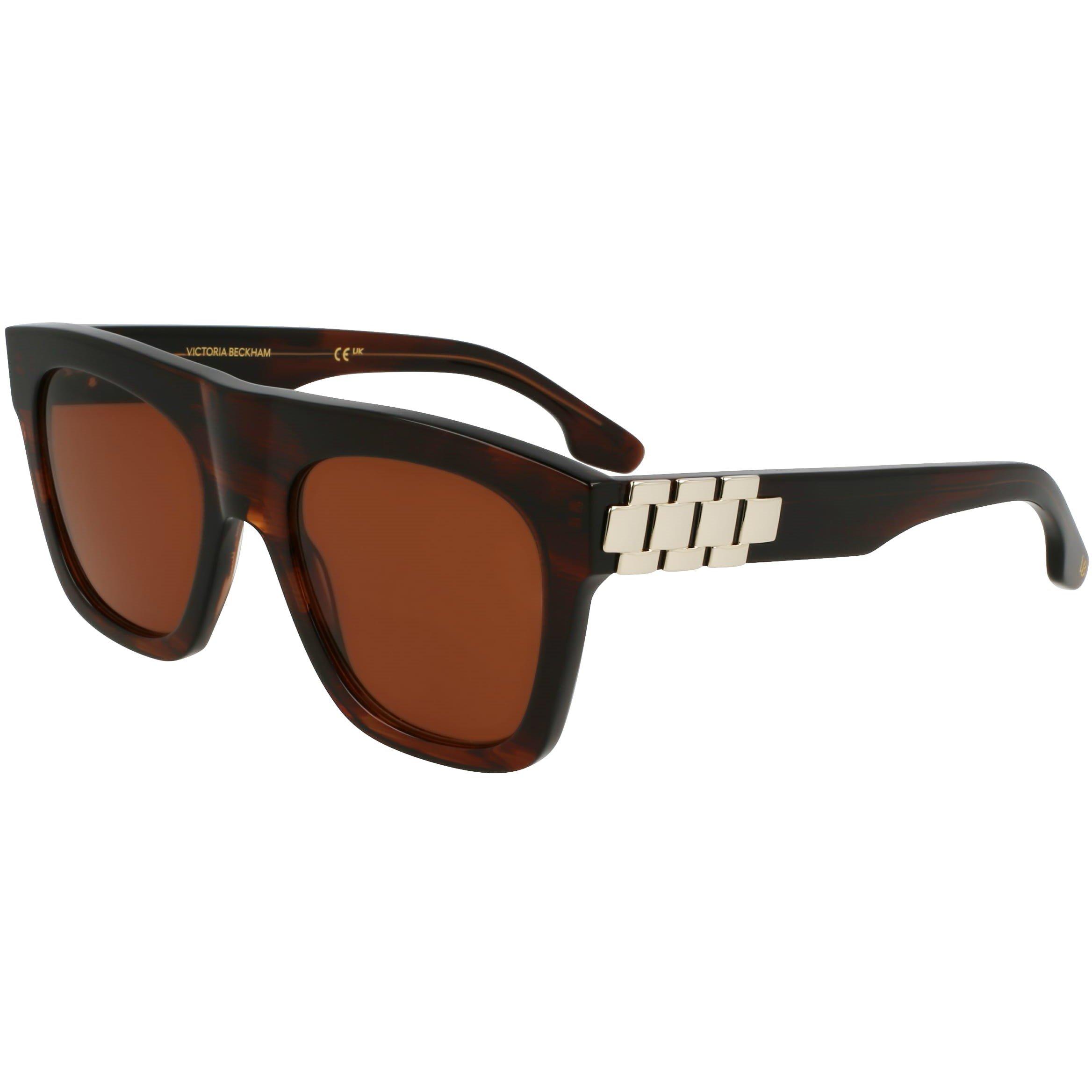 Brown Horn - Victoria Beckham - Women's VB675S Rectangle Sunglasses - 9