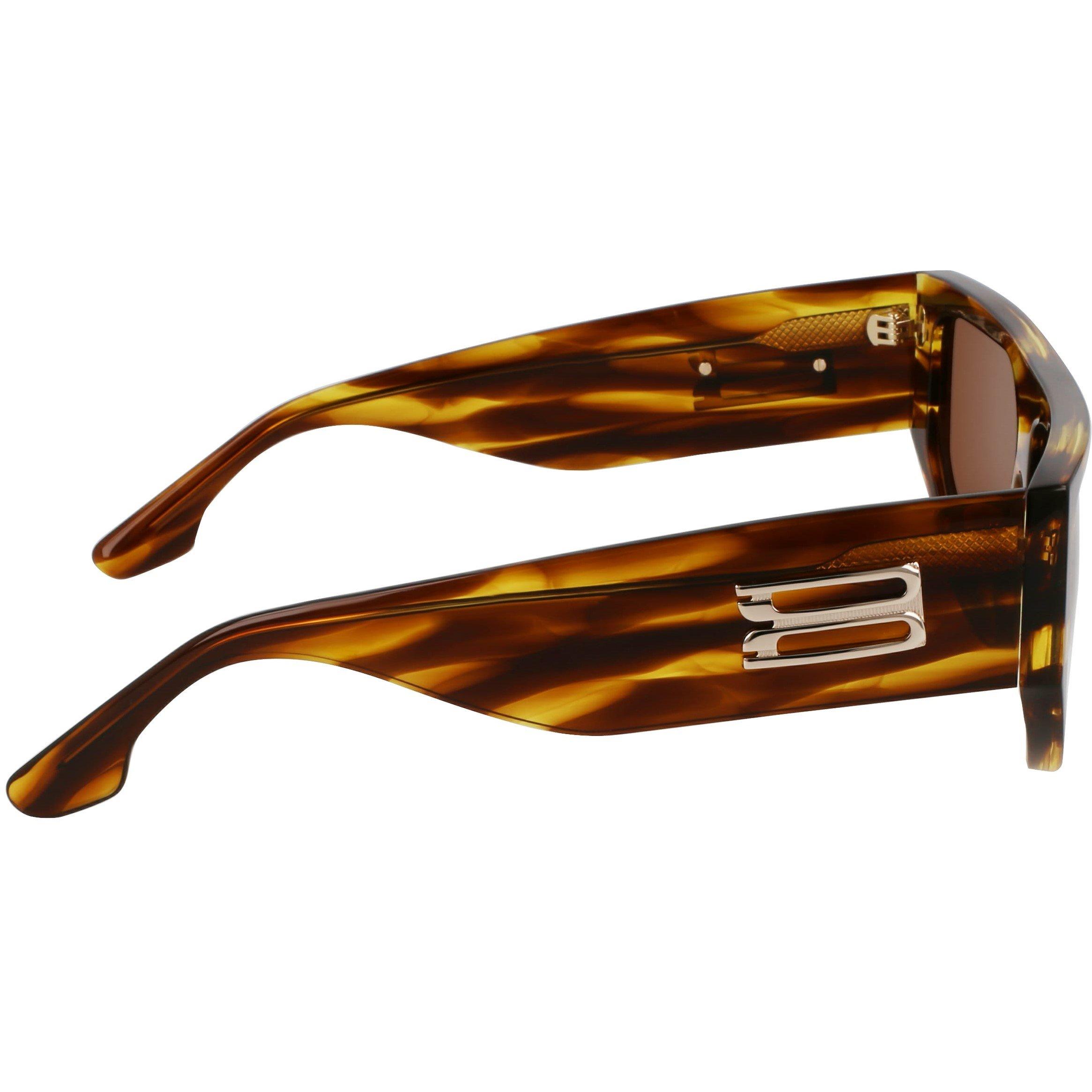 Striped Tobacco - Victoria Beckham - Women's Rectangle Sunglasses - 7