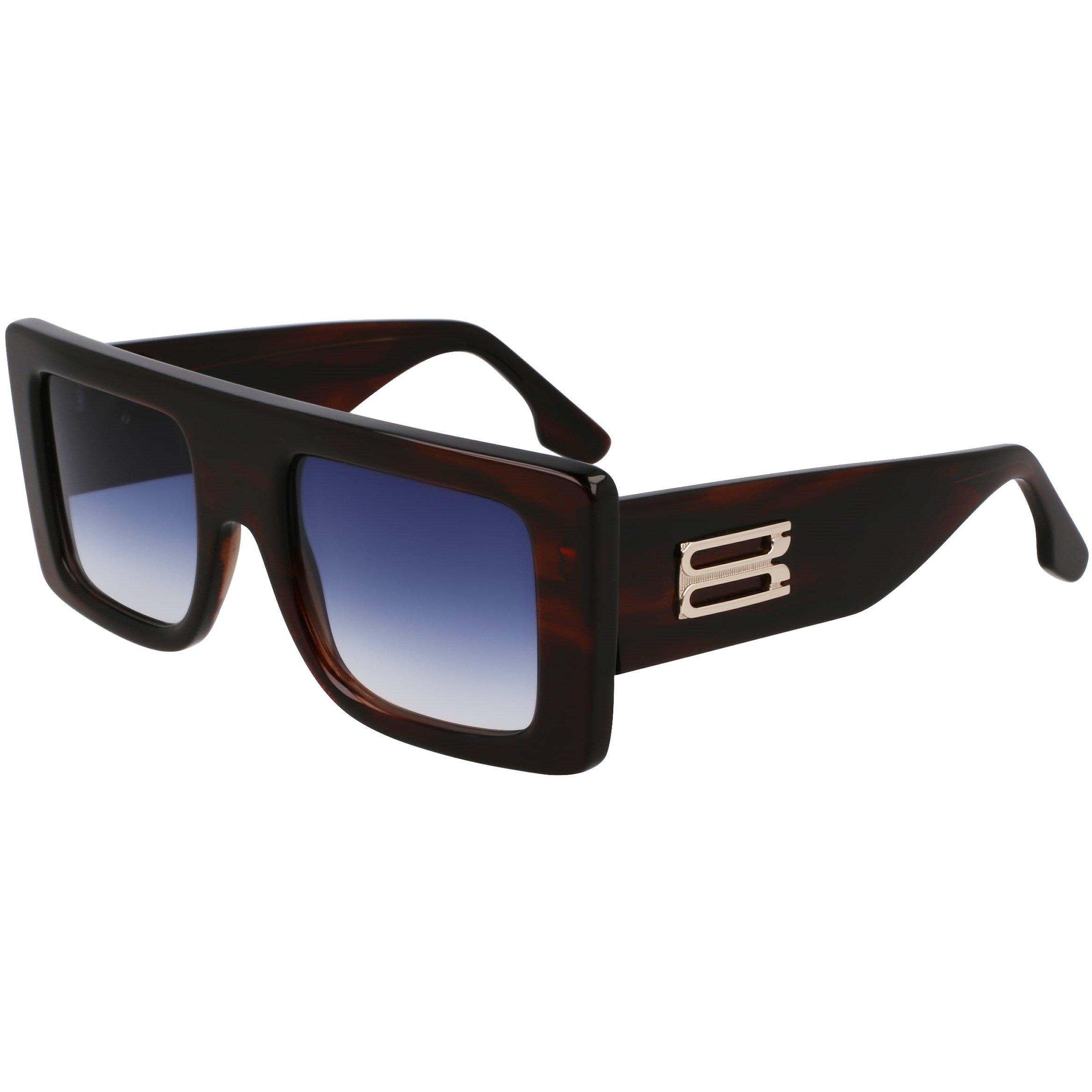 Victoria Beckham Women's VB677S Rectangle Sunglasses - Brown Horn - Ladies