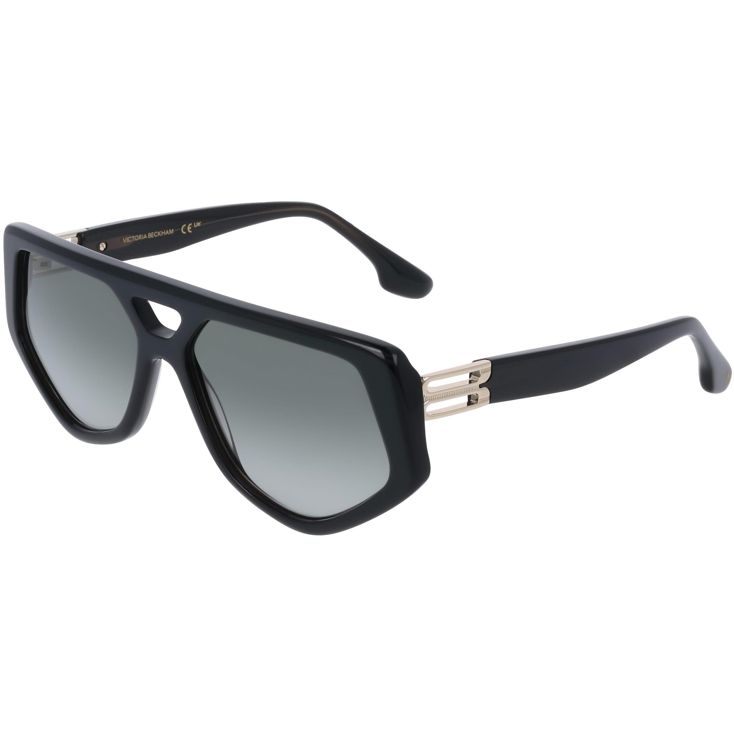 Metallic Green - Victoria Beckham - Women's VB681S Rectangle Sunglasses - 9