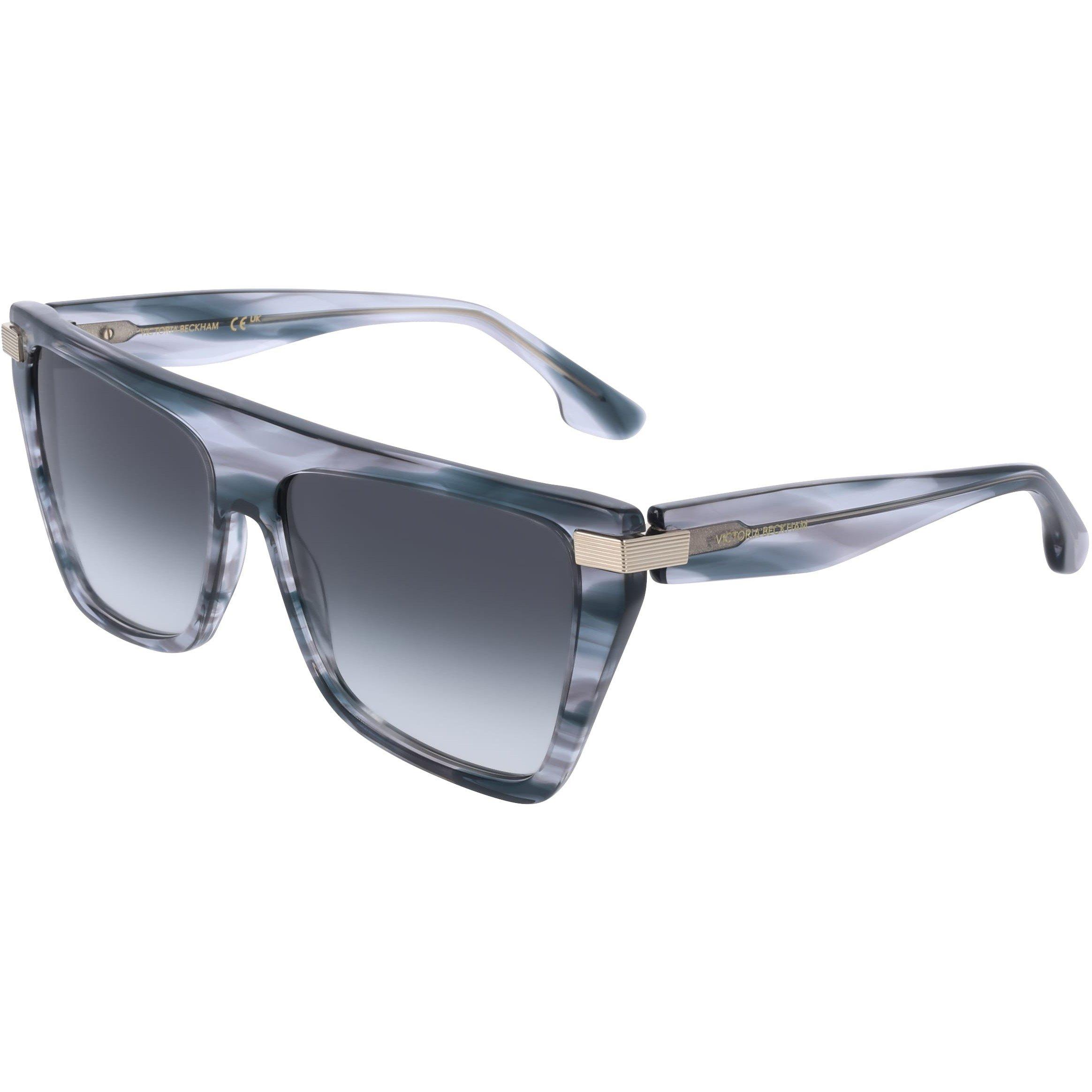 Victoria Beckham Women's VB684S Rectangle Sunglasses - Grey Horn - Ladies