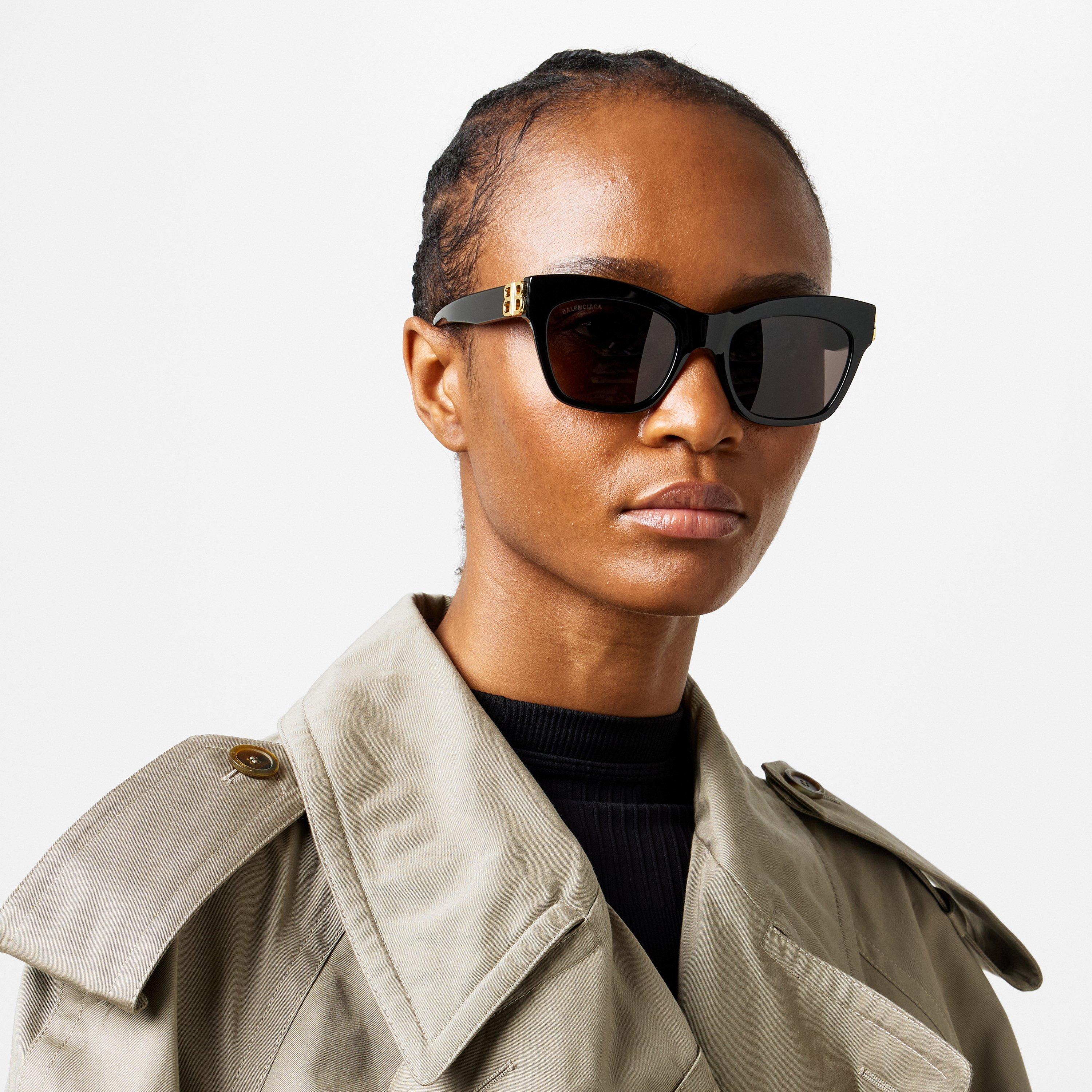 Balenciaga cat eye sunglasses ?️? Balenciaga Grey Cat Eye Ladies Sunglasses BB0287S 001 55 at  main image 4