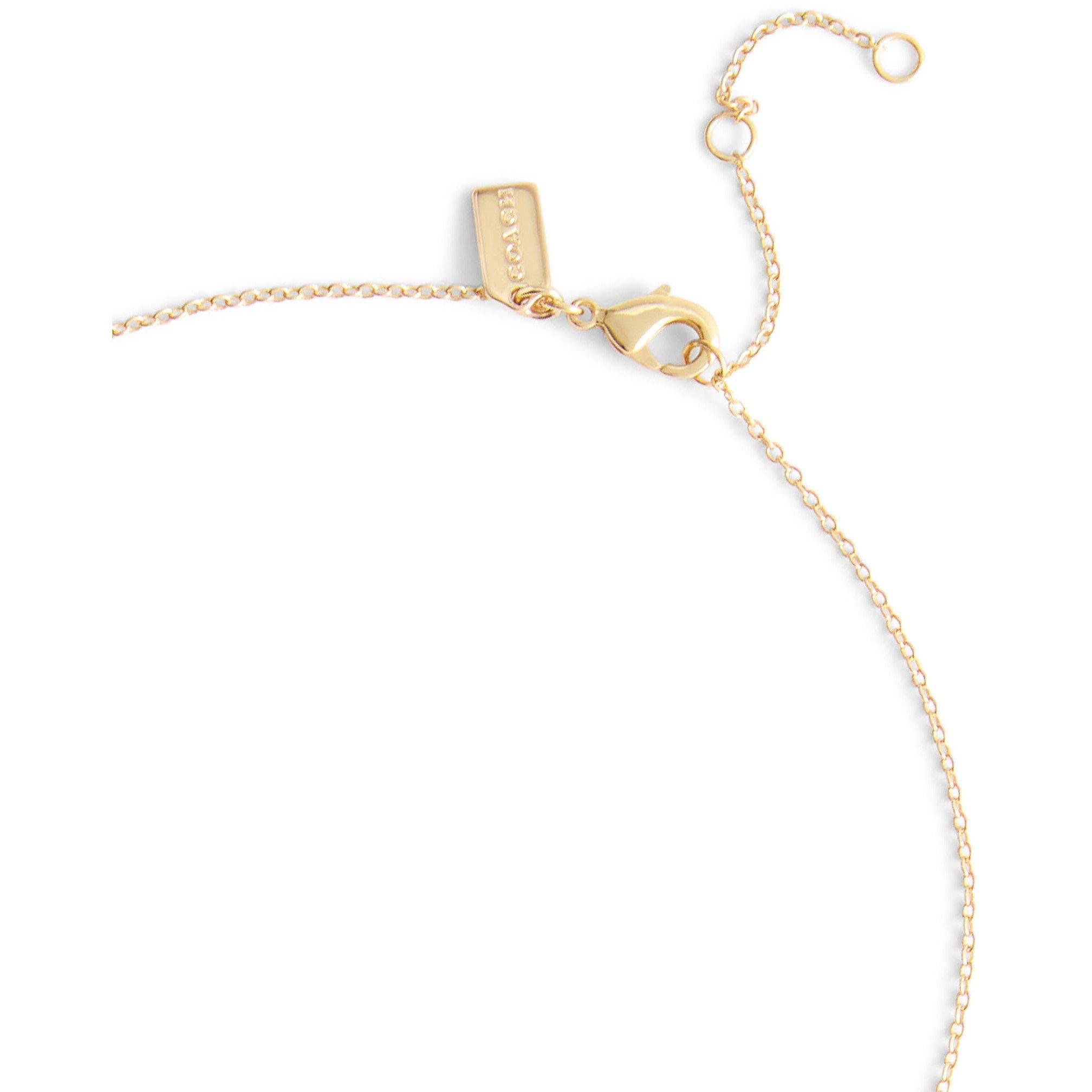 Red/Gold - Coach - Women's Pendant Necklace - 3