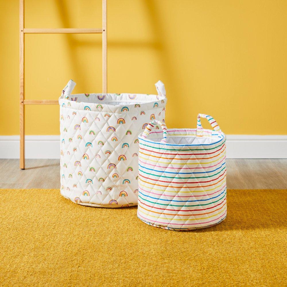 Ickle Bubba  2 Pack Storage Baskets - Rainbow Dreams