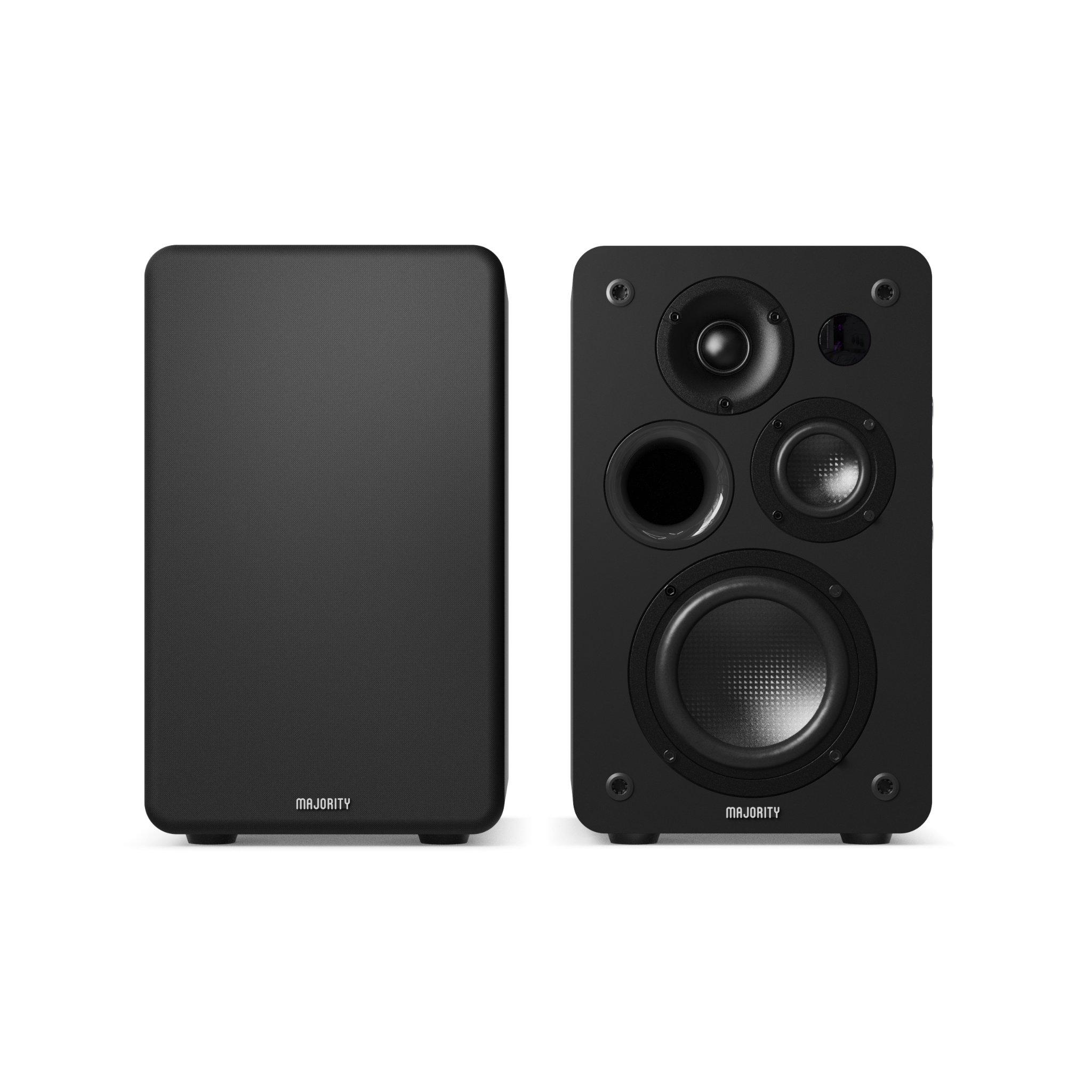 Black - MAJORITY - D100X Bookshelf Speakers - 3