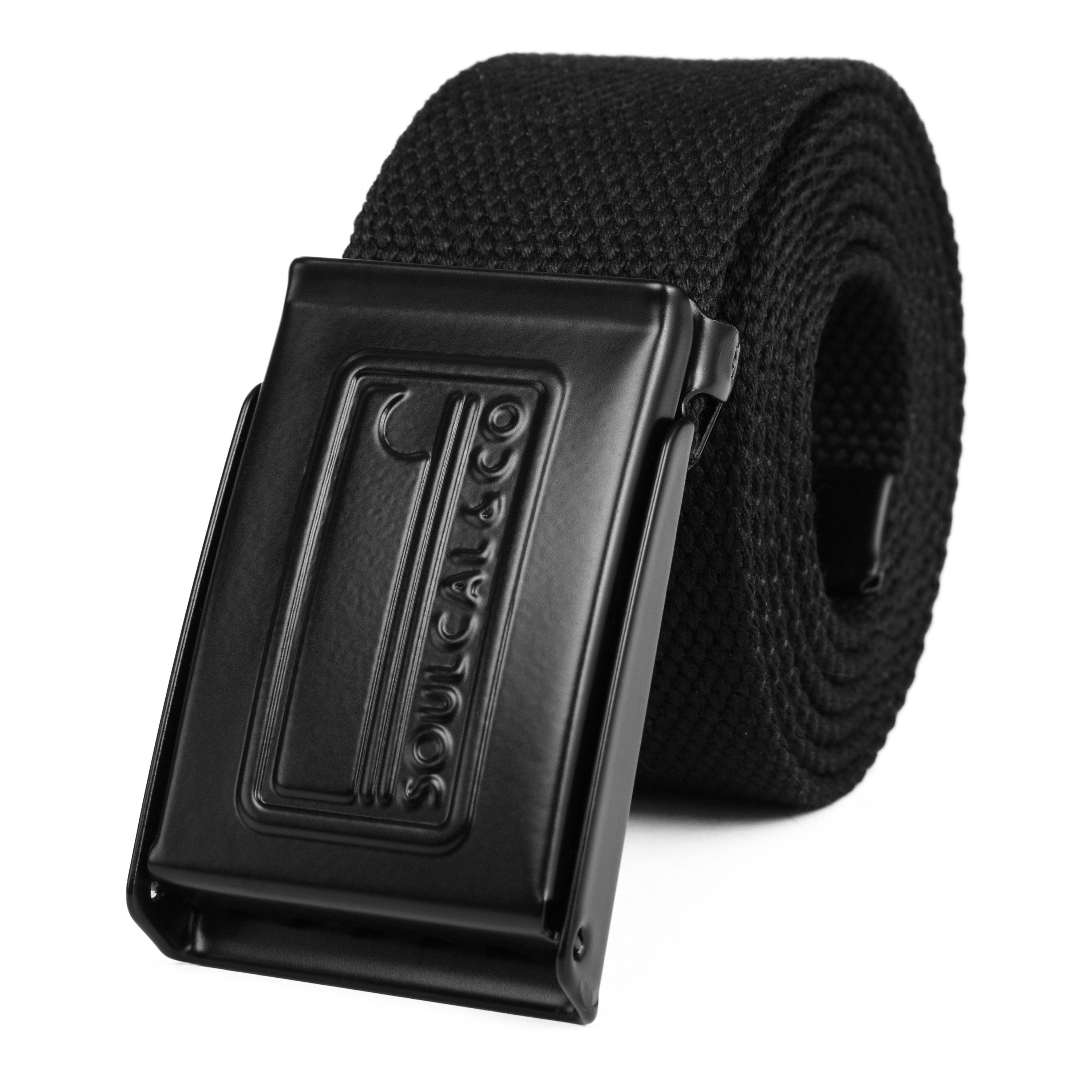 Soulcal Men's Webbing Woven Belt - Black