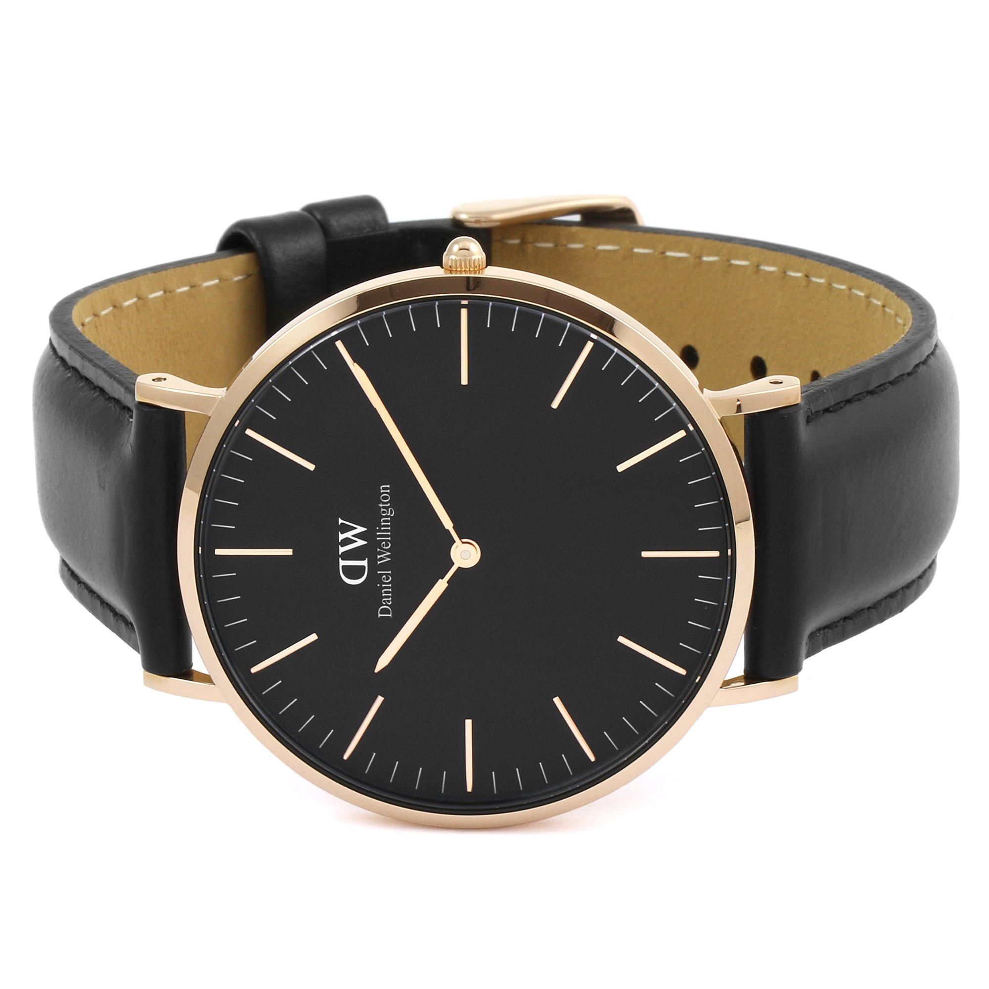 Black - Daniel Wellington - 40 Sheffield Stainless Steel Classic Watch - 2