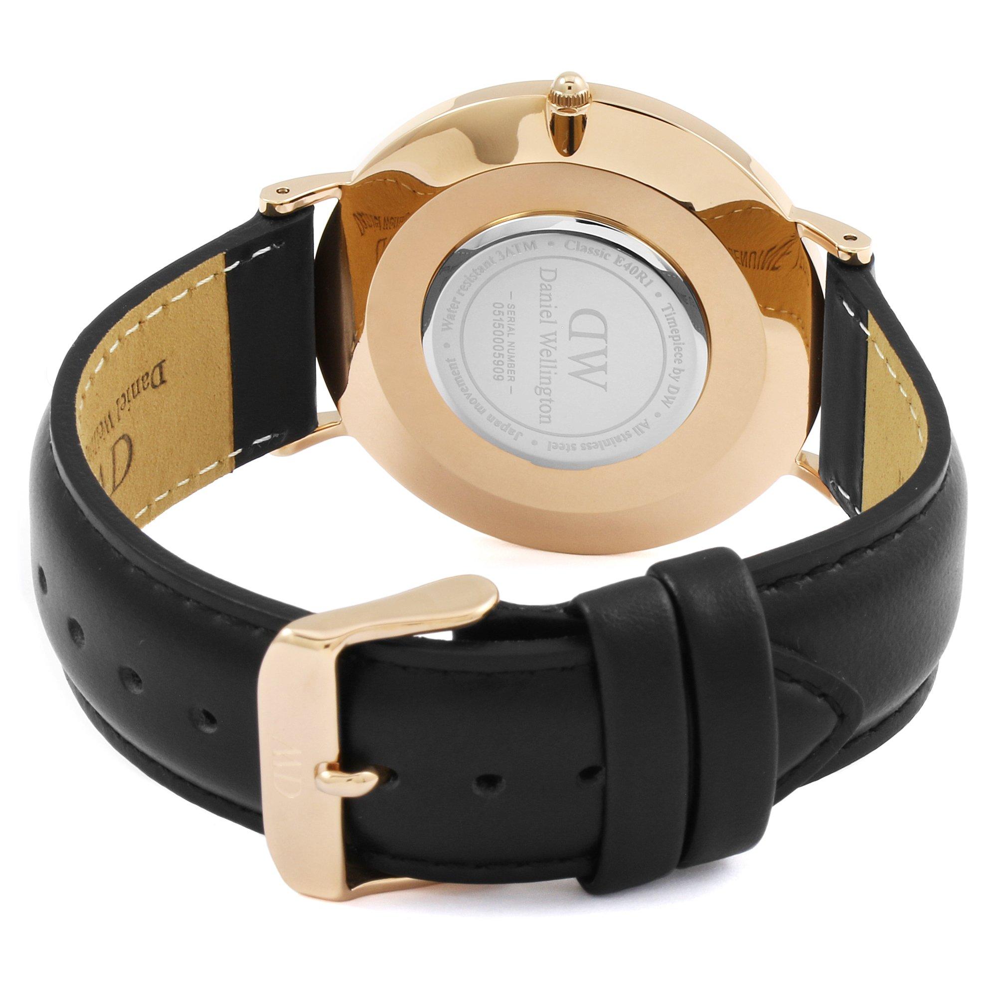 Black - Daniel Wellington - 40 Sheffield Stainless Steel Classic Watch - 4