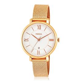 Fossil Jacqueline Three Hand Rose Gold Tone Stainless Steel Watch ES4352