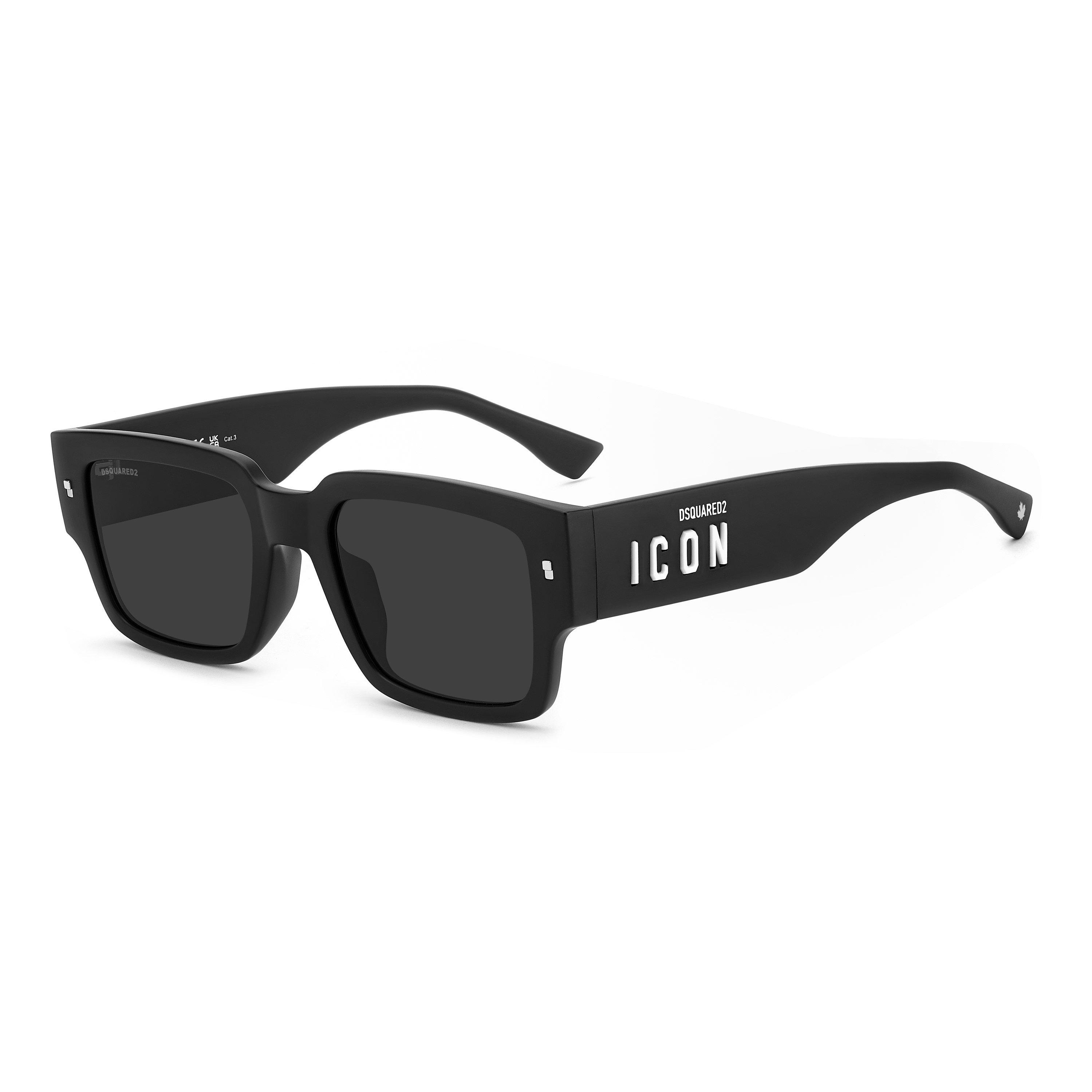Matte Black - DSquared2 - DSQ Sun Rectangular Sn71 - 1