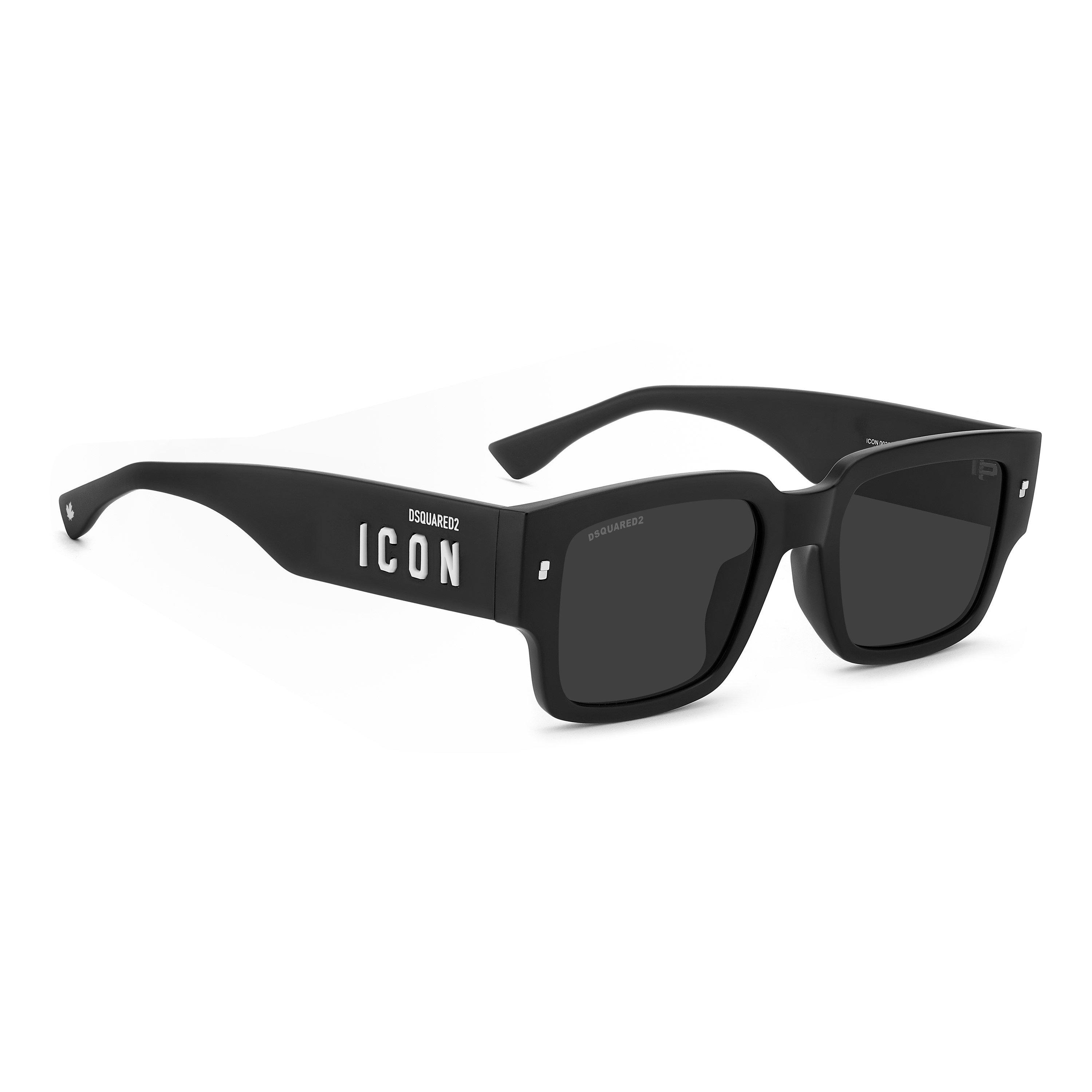 Matte Black - DSquared2 - DSQ Sun Rectangular Sn71 - 3
