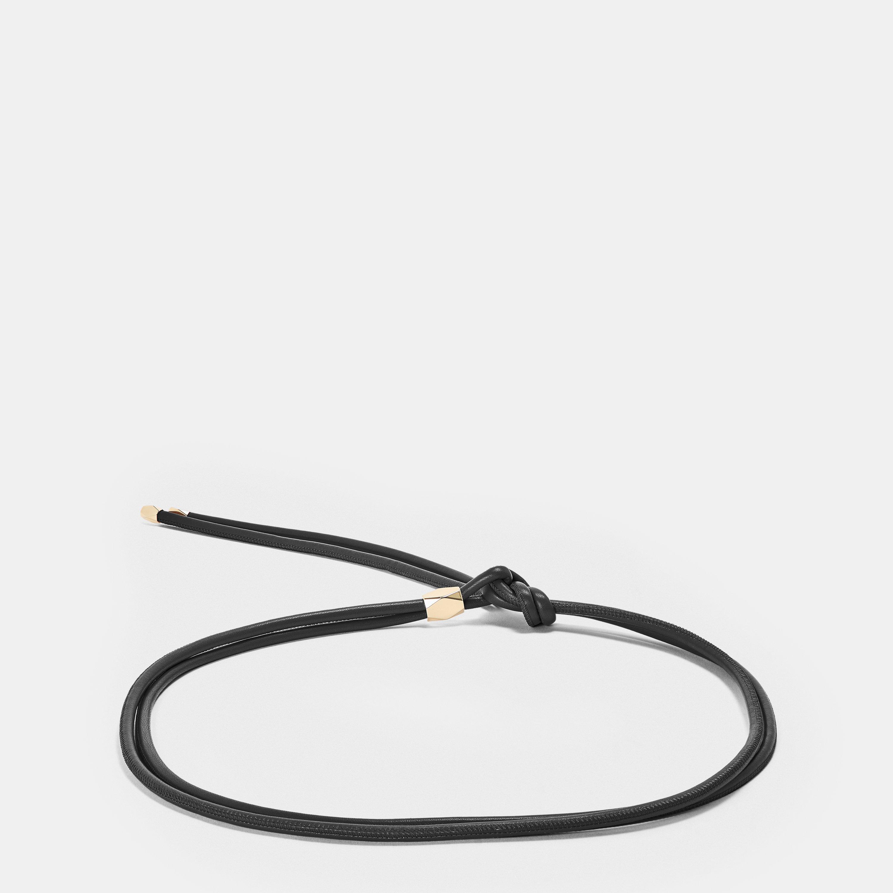BKGO Black/Gold - Isabel Marant - Women's Silvia Leather Belt - 2