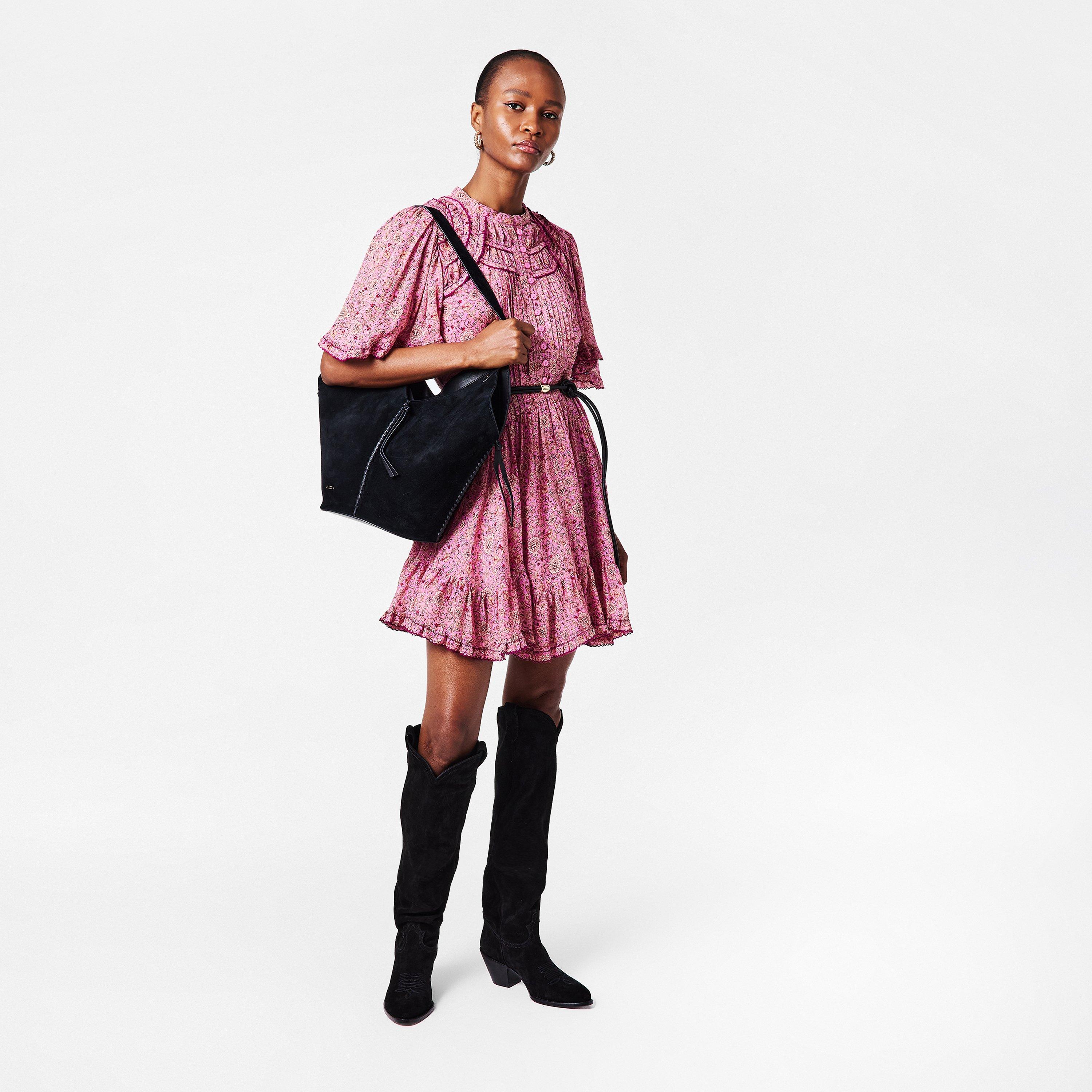 BKGO Black/Gold - Isabel Marant - Women's Silvia Leather Belt - 5