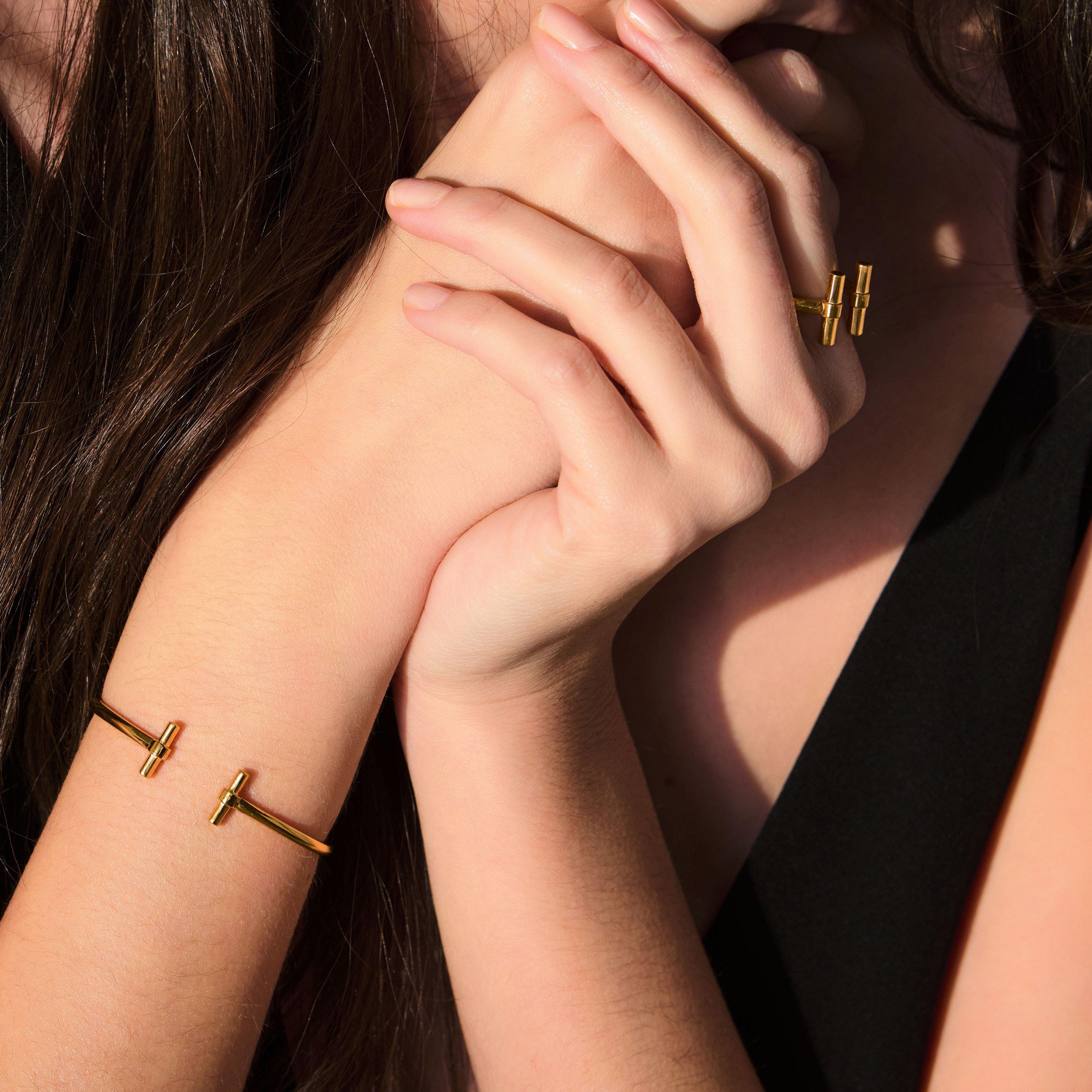 Gold - Rachel Jackson London - Rachel  Adj TBar Bgl Ld54 - 2